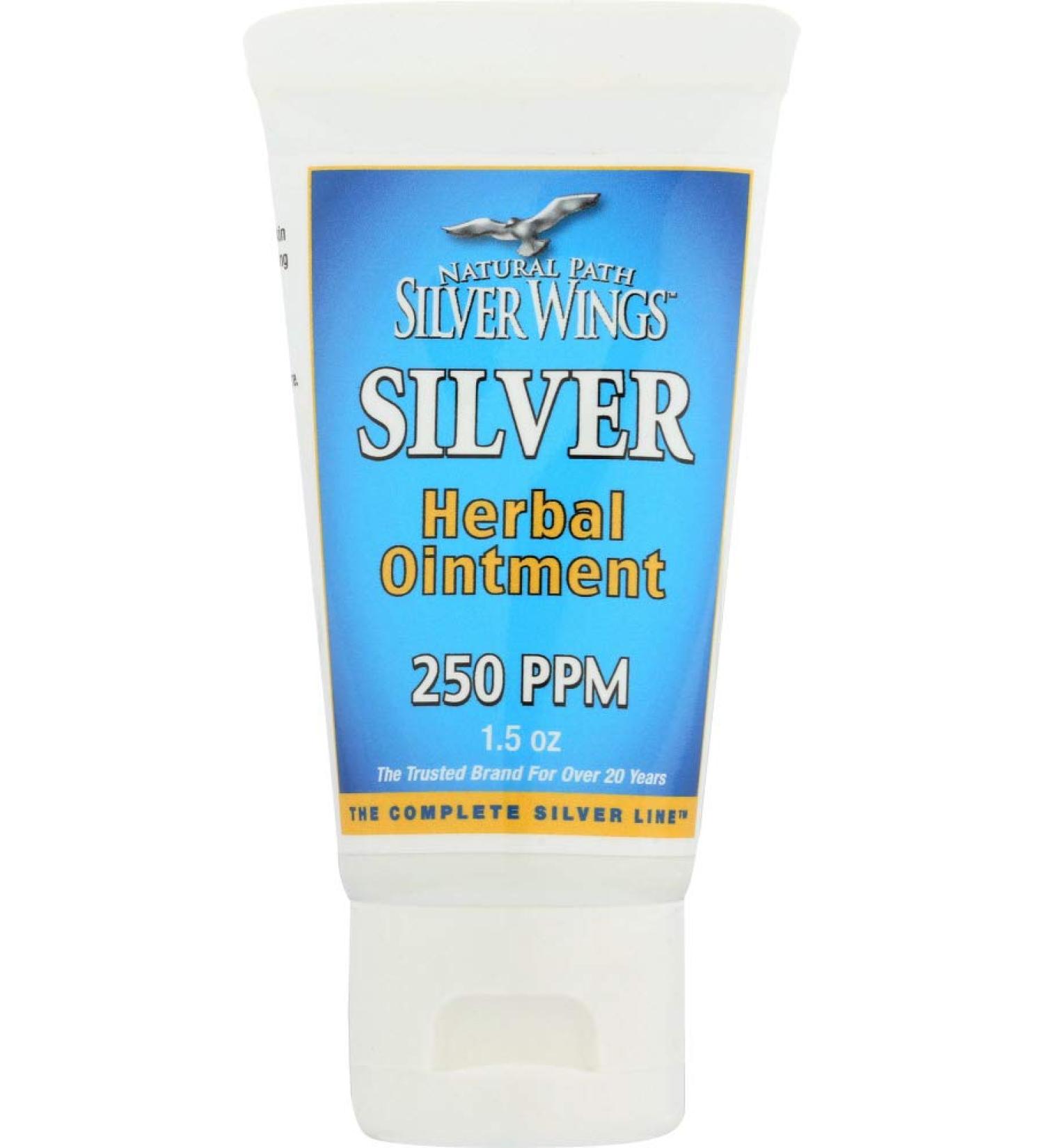 Natural Path Silver Wings Herbal Ointment 250 PPM - 1.5 oz | Silver Infused Relief - Buy Online on GoSupps.com