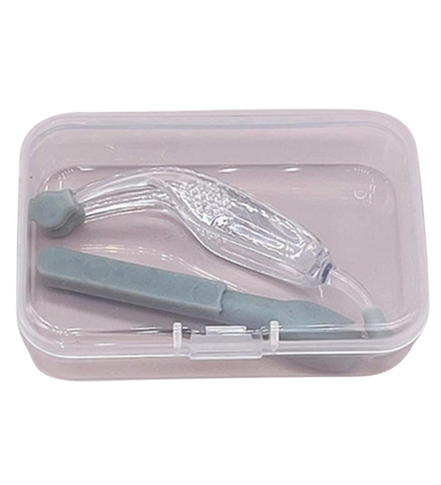 APUGHIZE Soft Silicone Tweezers Set for Contact Lenses | Portable Travel Tool Organizer | Accessories in Transparent Gray - Buy Online on GoSupps.com