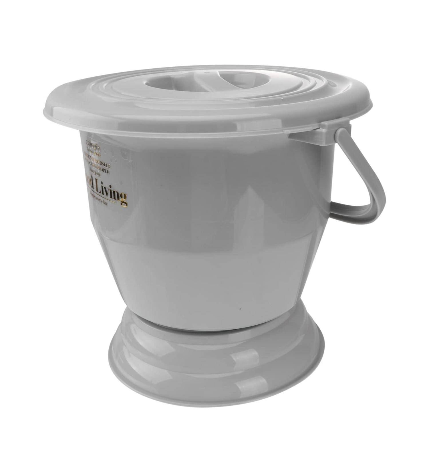 Portable Spittoon Urine Chamber Pots: Unisex Urinal Bottle Old Child Potty Bedpan with Lid Car Emergency Toilet for Children Camping Travel Home (Black) (Gray) - Buy Online on GoSupps.com