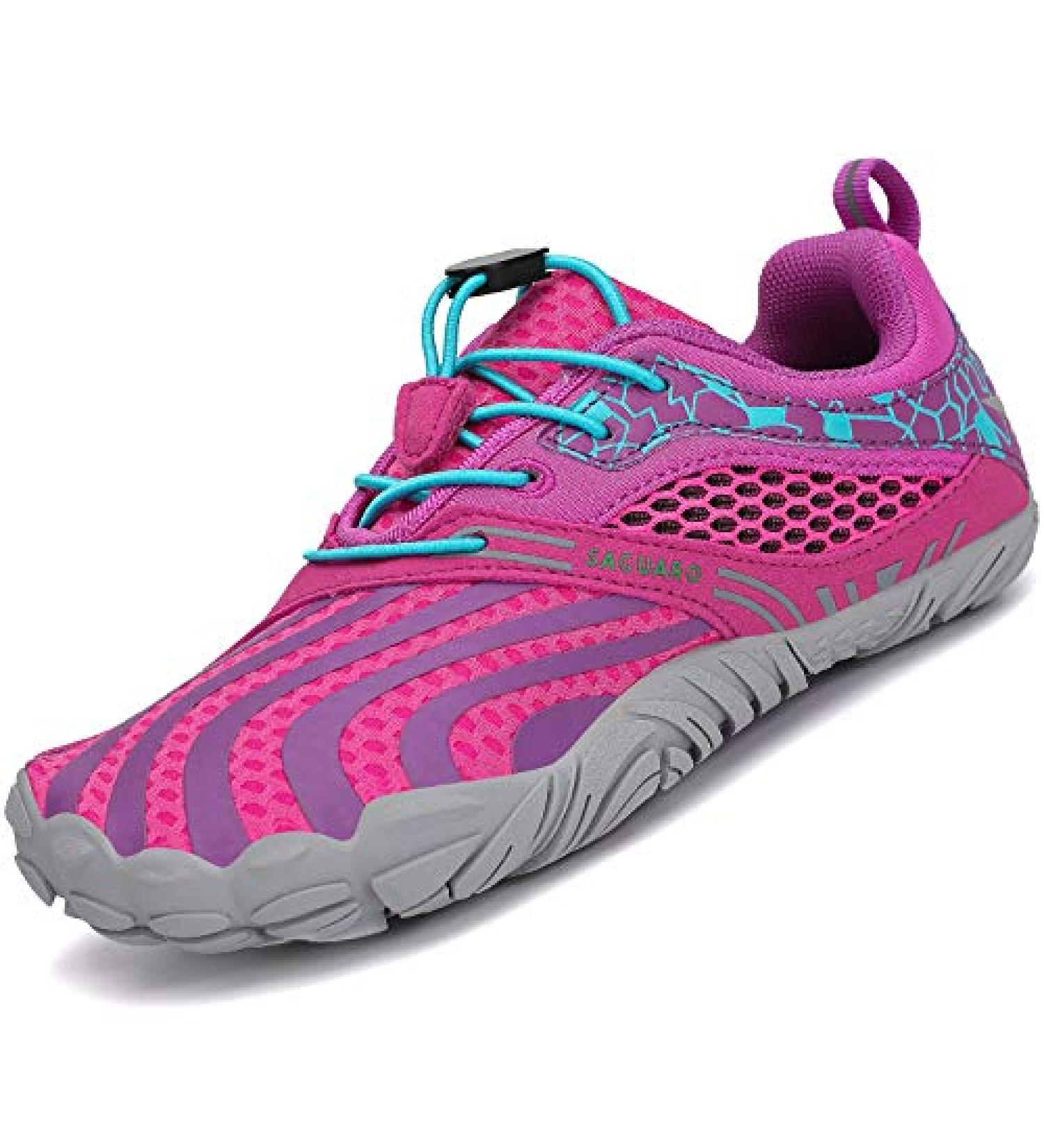 SAGUARO Kids Water Shoes - Quick Dry Aqua Athletic Sneakers for Boys and Girls (Toddler/Little/Big Kid) - Size 12.5 Little Kid - Purple/Stripe - Buy Online on GoSupps.com