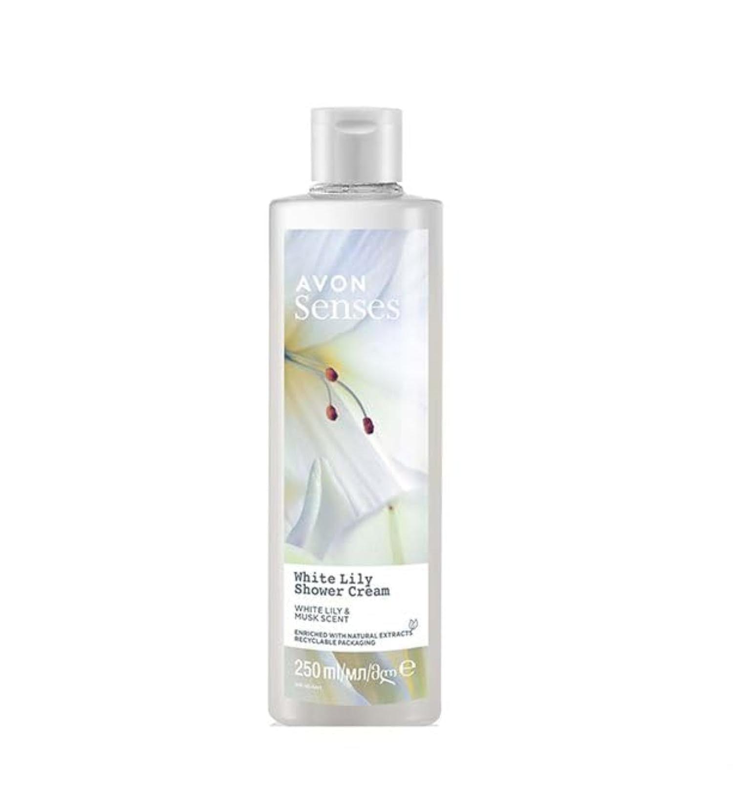 Avon Senses Shower Gel/Cream (White Lily & Musk Scent 250ml)