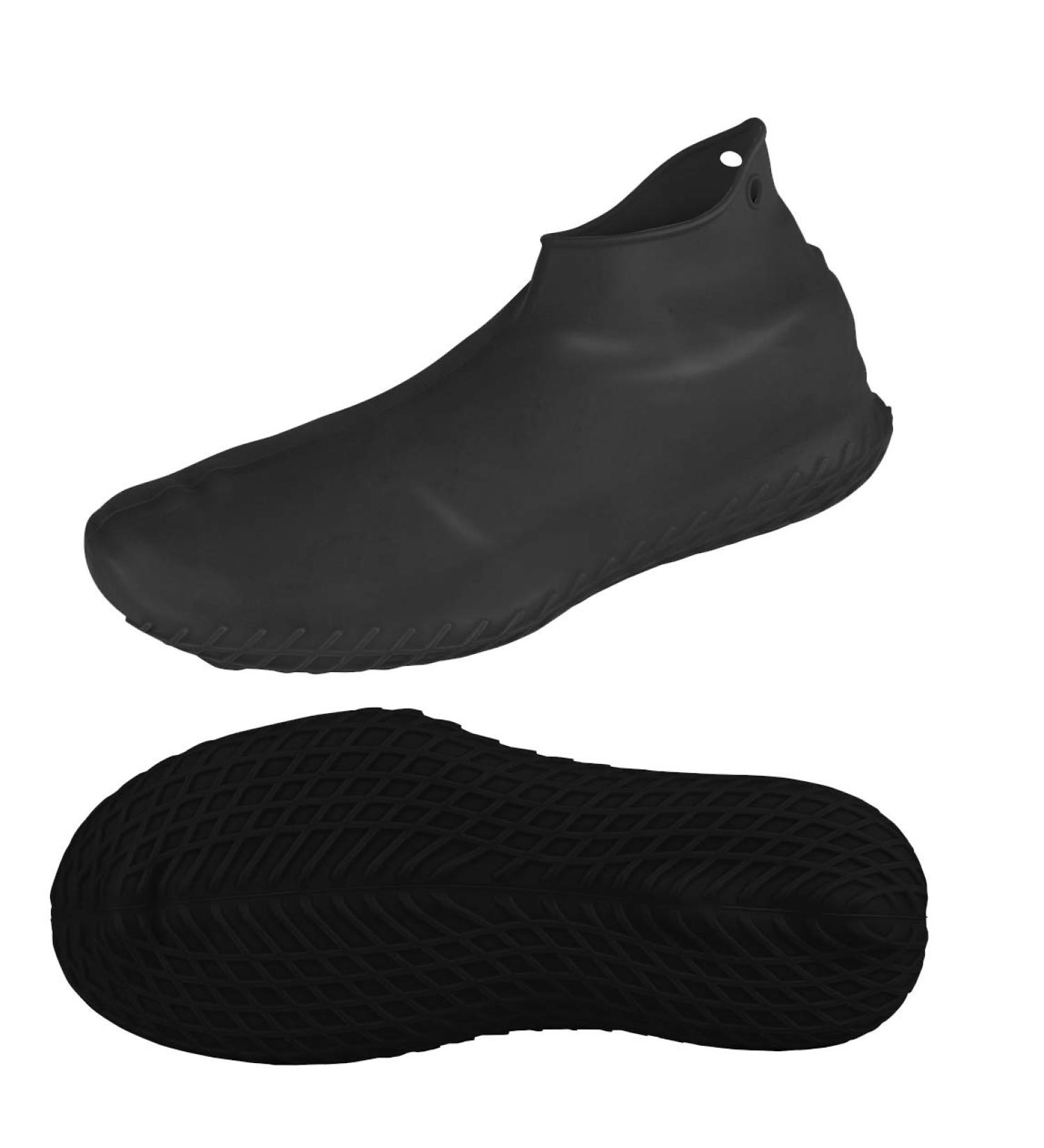 LEGELITE Reusable Waterproof Shoe Covers - Non-Slip Silicone Protectors for Kids, Men, and Women - Large Black - Buy Online on GoSupps.com