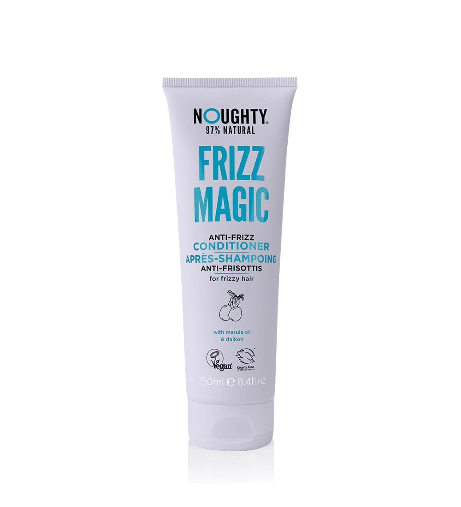 NOUGHTY Frizz Magic Conditioner - 97% Natural Anti-Frizz & Moisture for Curly/Wavy Hair | Sulfate-Free Vegan Hair Care 250ml - Buy Online on GoSupps.com