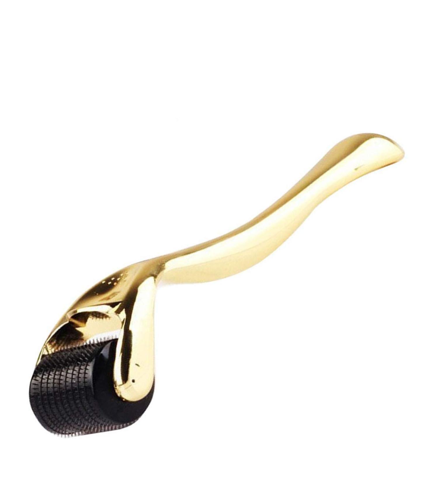 Beard Growth and Hair Regrowth 540 Titanium Microneedling Roller Against Hair Loss Treatment Bald Spots Beauty Tool Gold 0.25mm - Buy Online on GoSupps.com