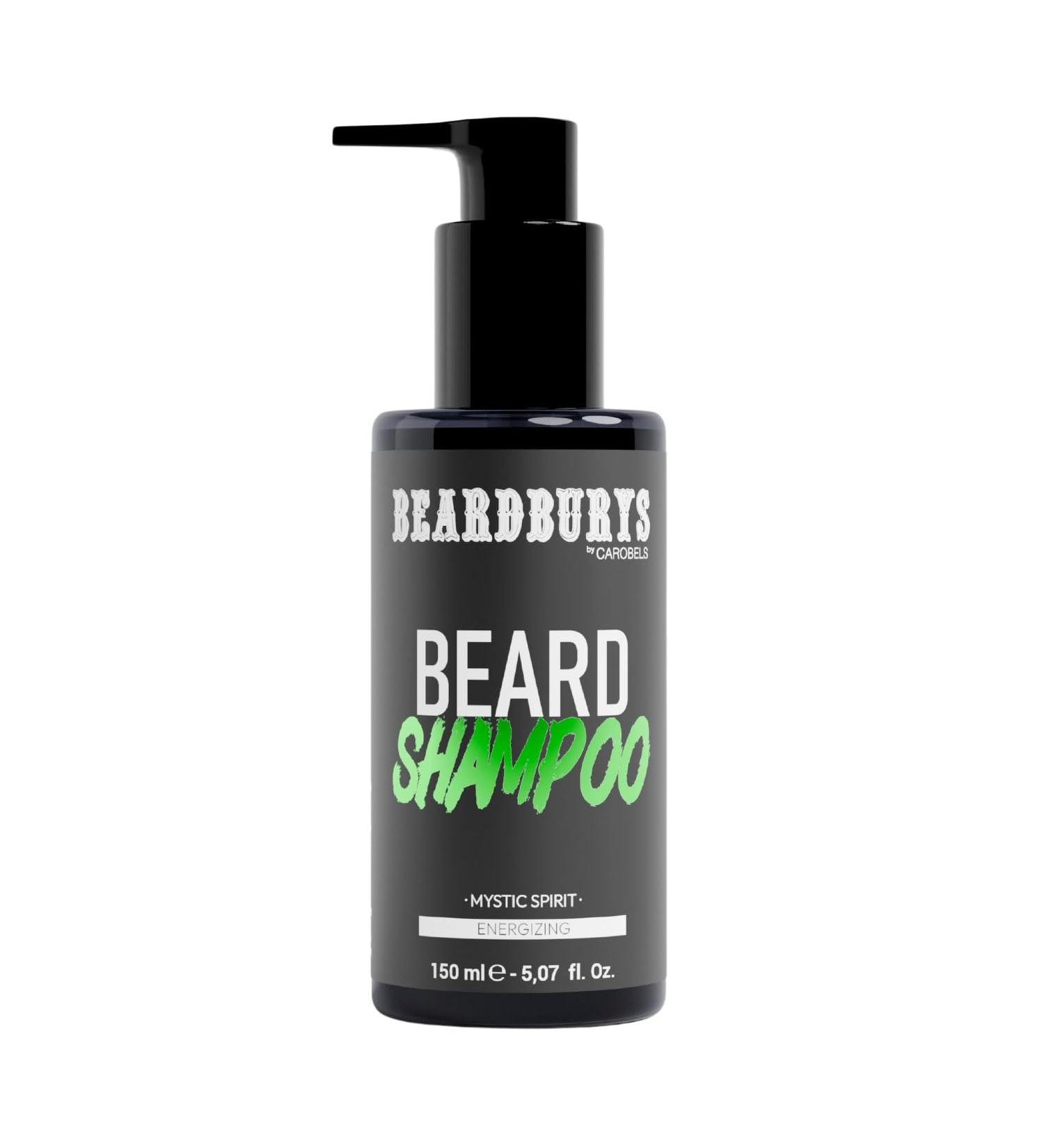 Beardburys 2 in 1 Beard Shampoo for Men | Face Wash & Beard Soap for Protected Skin & Soft Beard Sulphate & Paraben Free Vegan Mystical Scent 150ml - Buy Online on GoSupps.com