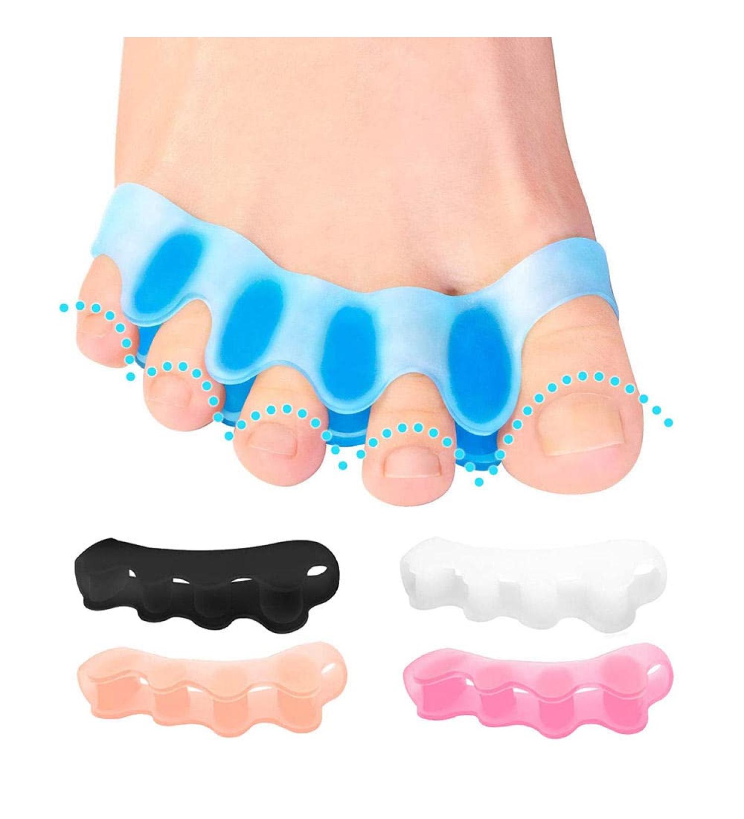 Toe Separators & Stretchers for Overlapping & Hammer Toes - Correct Bunions, Relieve Foot Pain - 1 Pair (Blue) - Buy Online on GoSupps.com