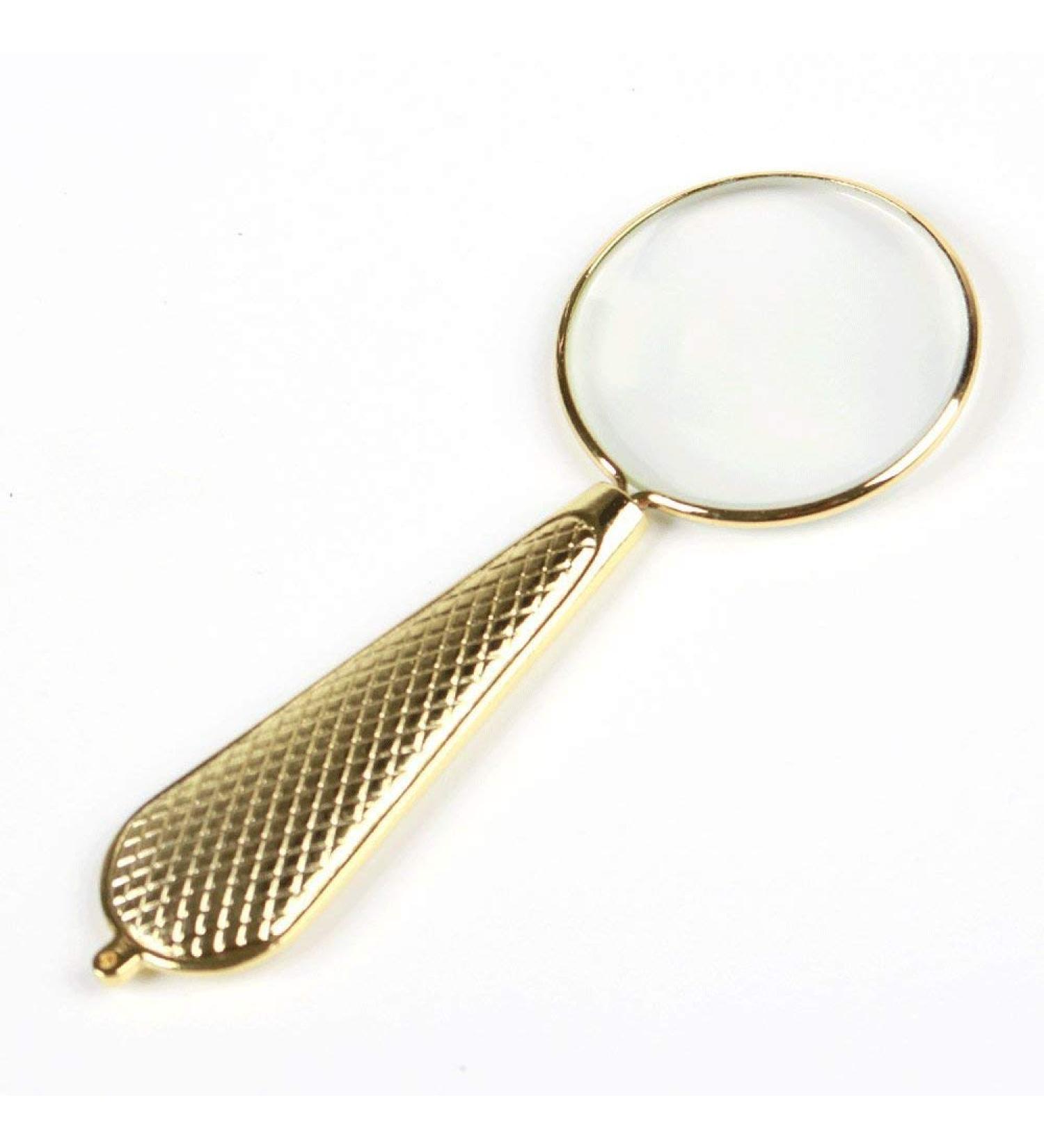 Mini Vintage Handheld Magnifier Metal Frame HD Optical Glass Lens Good Times - Buy Online on GoSupps.com