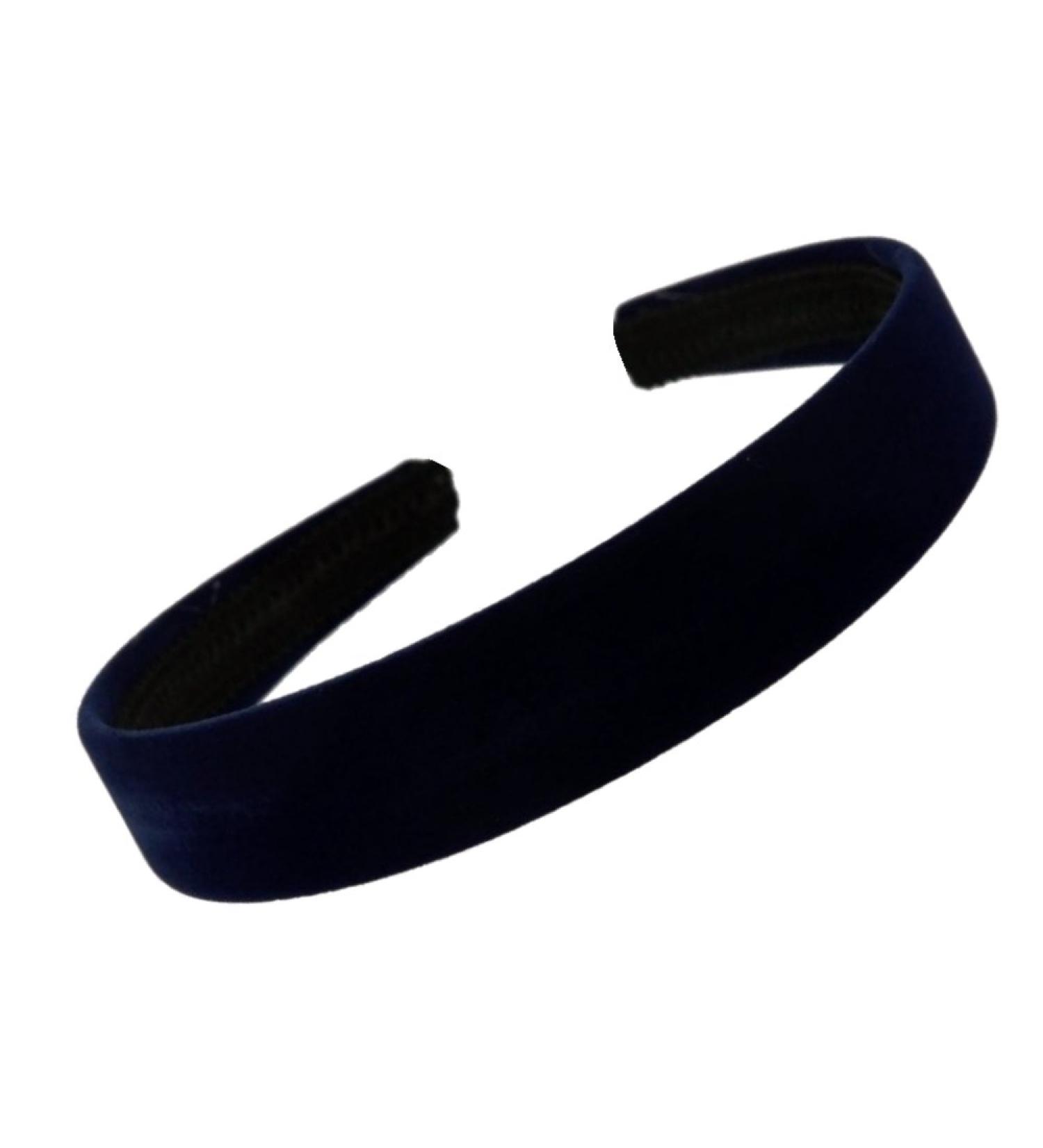 Dark Navy Blue Velvet Feel Alice Hair Band Headband 2.5cm (1) Wide by Pritties Accessories Dark Blue 1 piece (1 pack)