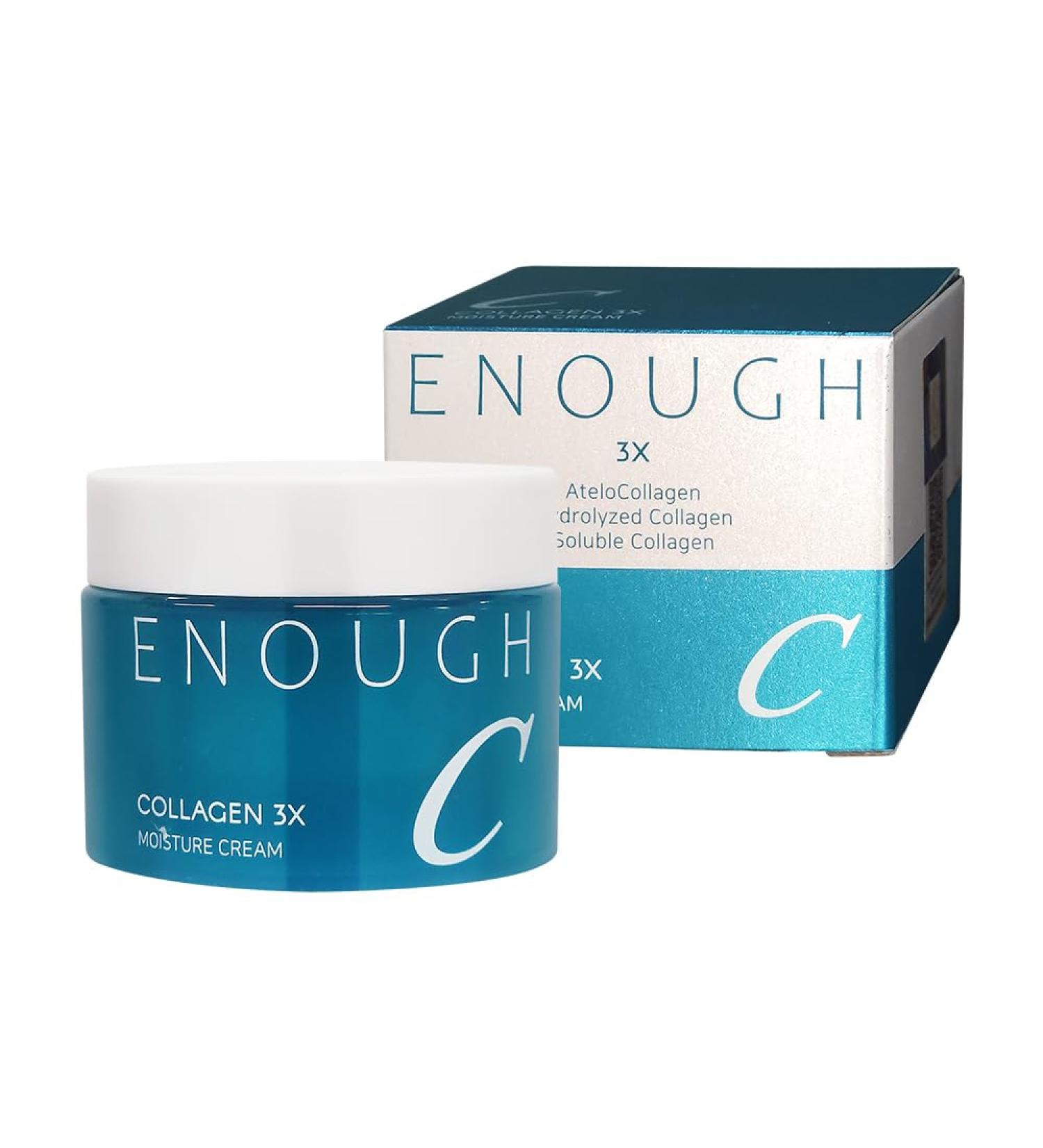 Enough Collagen 3X Cream Hydrating & Firming Daily Moisturizer with Triple Collagen Complex 1.69 Fl Oz (Pack of 1) - Buy Online on GoSupps.com