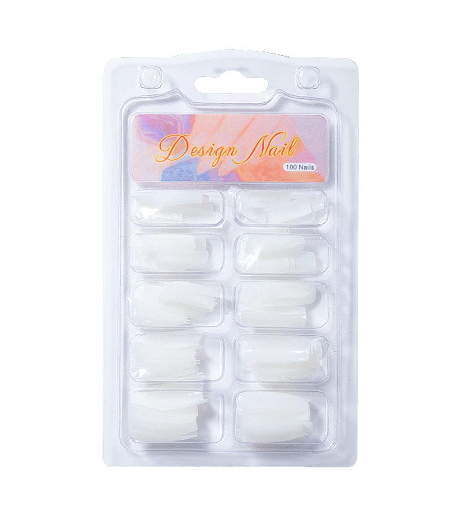 Ancllo 100 Pcs Natural Gel Nail Shape - Full Cover Dual Nail System C Curve Nail Extensions & Manicure Tools - Buy Online on GoSupps.com