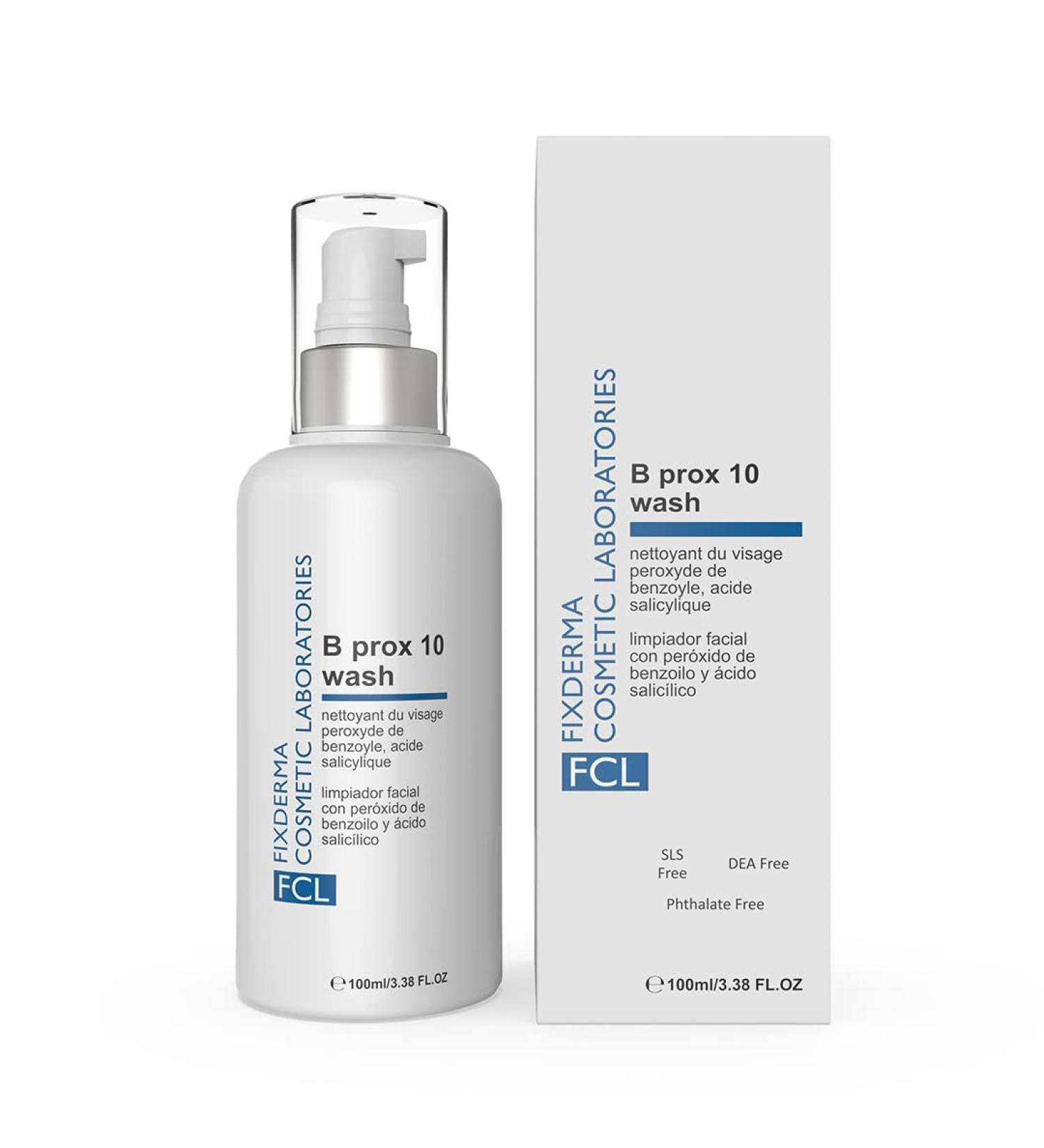 FCL 2% Benzoyl Peroxide Face Wash - B-Prox 10 Acne Cleanser Oil Control Blackhead Exfoliator Soap-Free Non-Drying | 3.38 FL Oz - Shop Internationally - Buy Online on GoSupps.com
