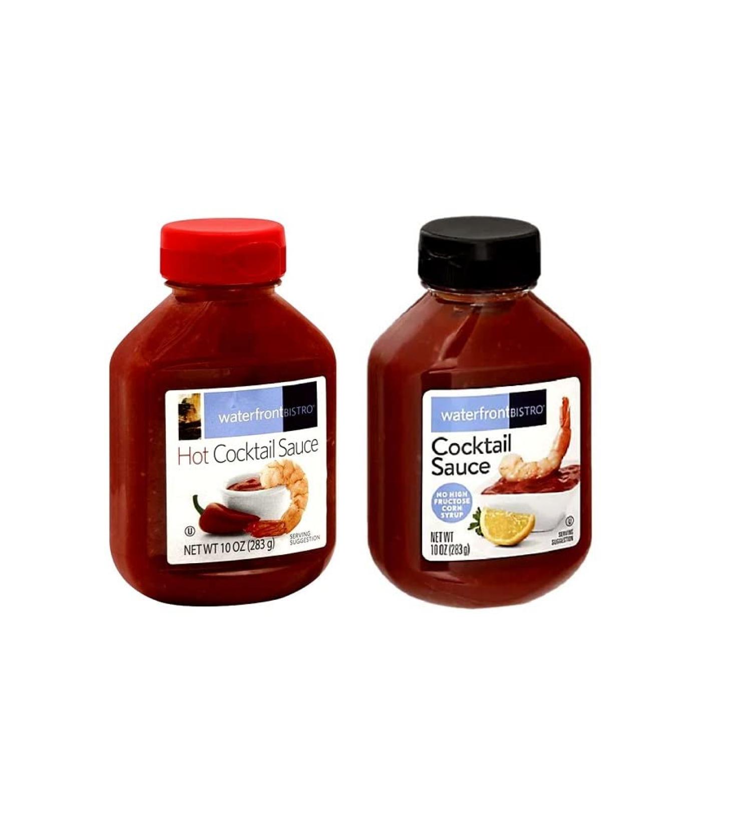 Al Amin Foods Hot & Mild Cocktail Sauce Combo 2 Bottles 10oz by Waterfront Bistro - Buy Online on GoSupps.com