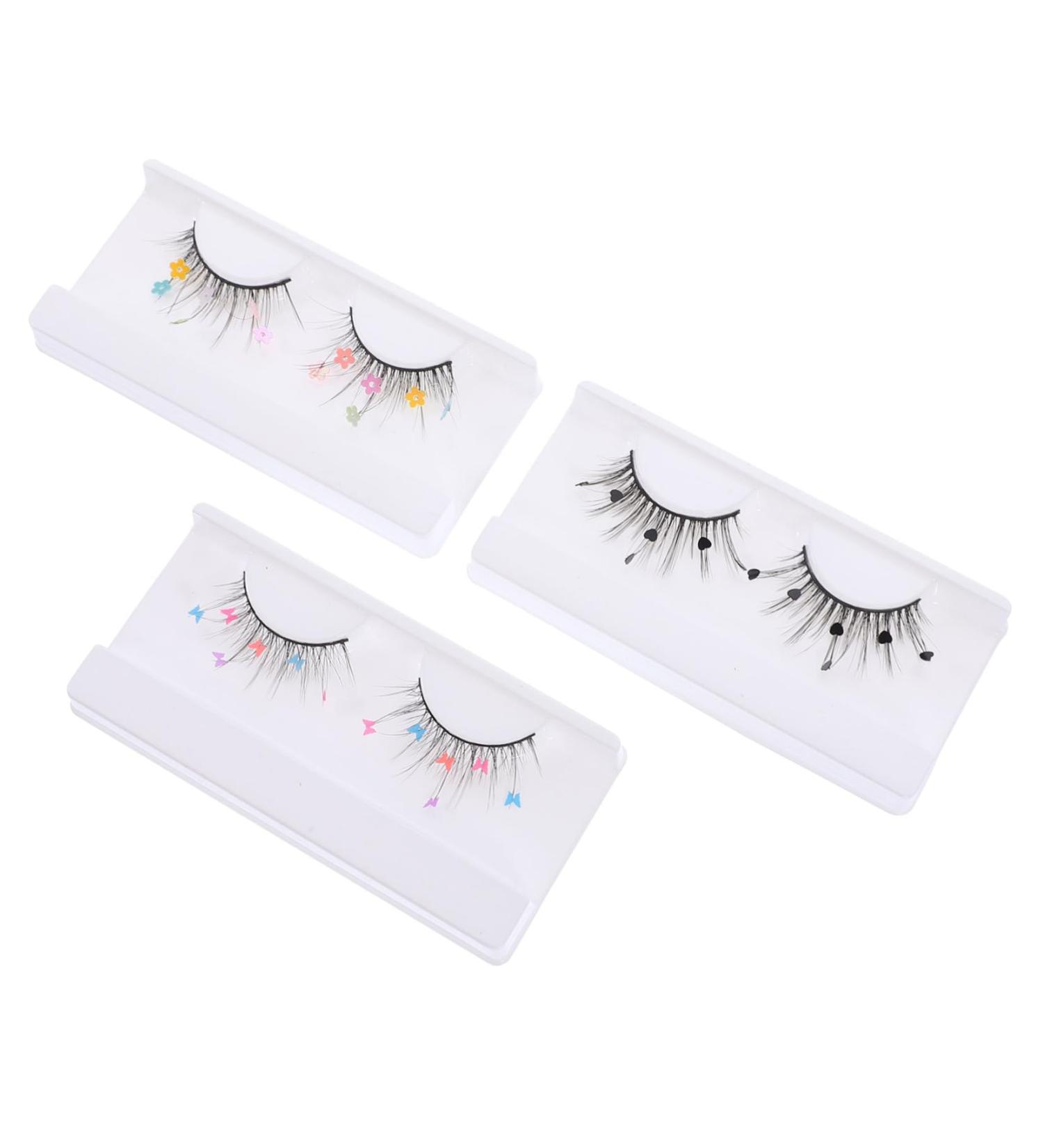 FOMIYES 3 Pairs Fake Eyelashes False Lashes Cluster Lashes Eyelashes Natural Look False Lash Extensions Lashes with Color Fake Lashes Individual Lashes Curly Extend Imitation - Buy Online on GoSupps.com