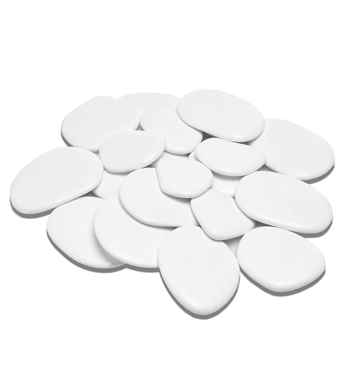 Kalapanta Recycled Plastic Decoration Stones for Vases Aquariums & Gardens - White 5-8 cm Set of 45 Pieces - Buy Online on GoSupps.com