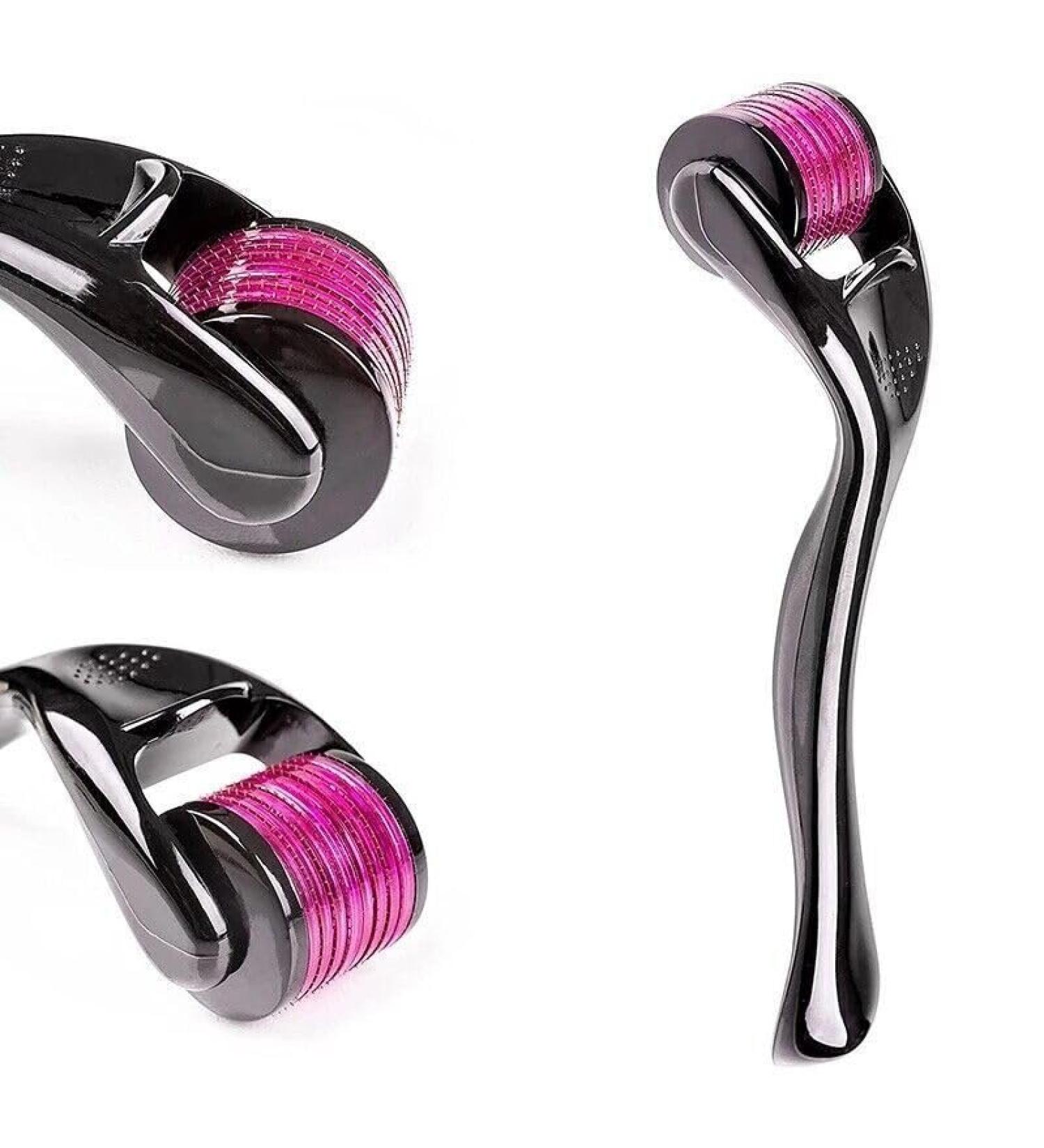 540 Titanium Needles Derma Roller for Hair Growth - 1.5mm Micro Needle Roller for Men and Women - Stimulate Beard and Hair Growth - Beard Trimmer Included - Buy Online on GoSupps.com