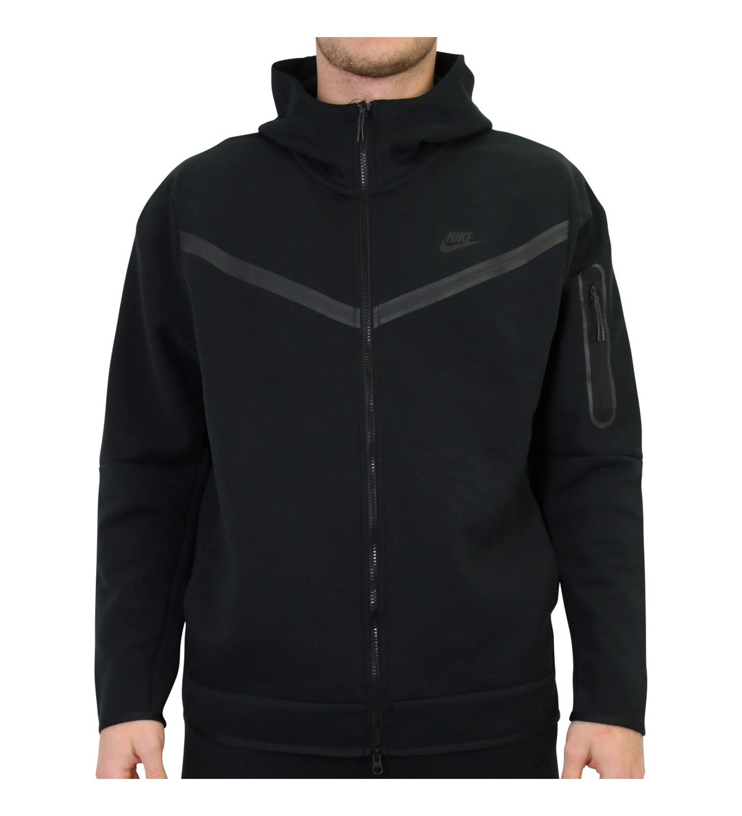 Nike Tech Fleece Full-Zip Hoodie - Men's Medium Black/Black - Buy Online on GoSupps.com