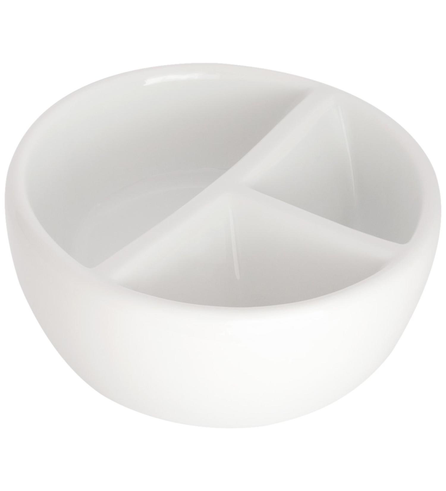 Jack Richeson Porcelain Palette 3 Well Round Mixing Bowl