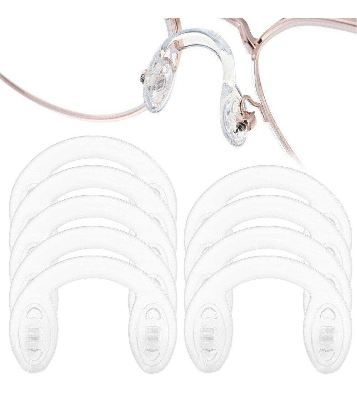 Ppmter 10 STCs Soft Silicone Nose Pads for Glasses - Anti-Slip Cushions & Shaped Bridge for Comfort | International Shipping - Buy Online on GoSupps.com
