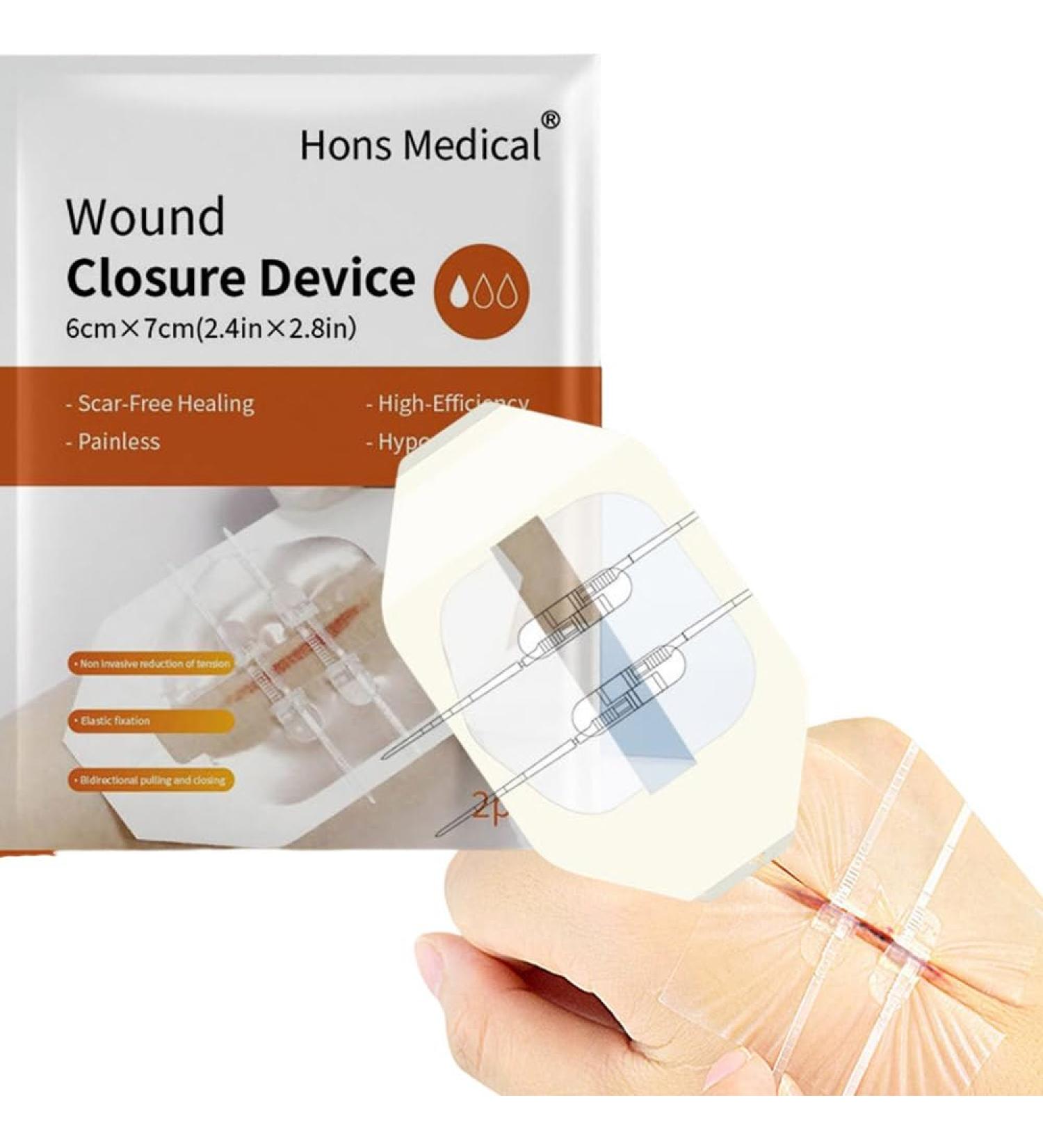 Sutures Adhesive Bandages 2 PCS - Surgical Laceration Repair Quick Clot Emergency Wound Closure Device 2.8 Inch - Buy Online on GoSupps.com