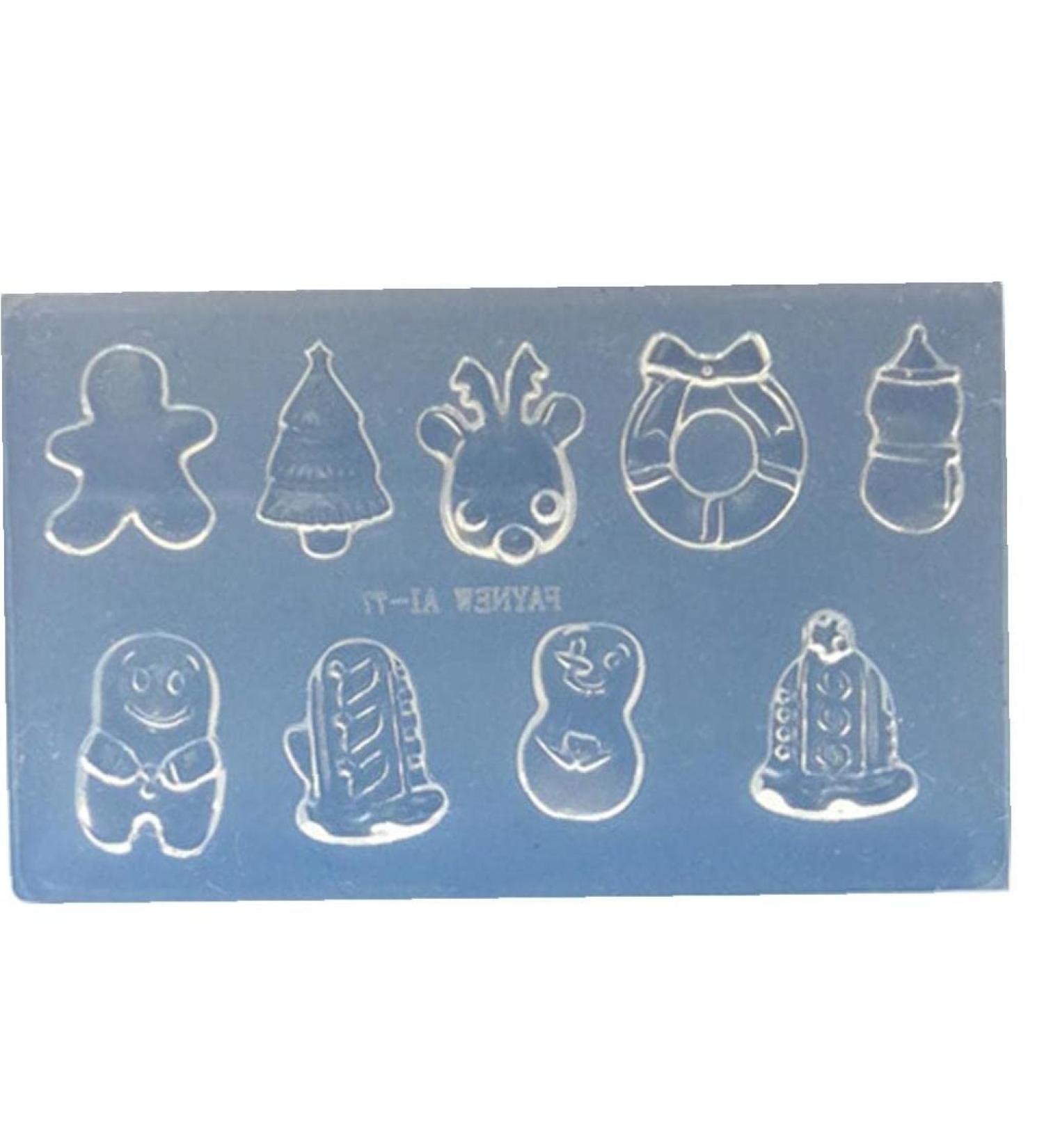 Christmas Nail Stamping Mold - DIY Silicone Stencil Tools for Festive Manicure Designs - Buy Online on GoSupps.com