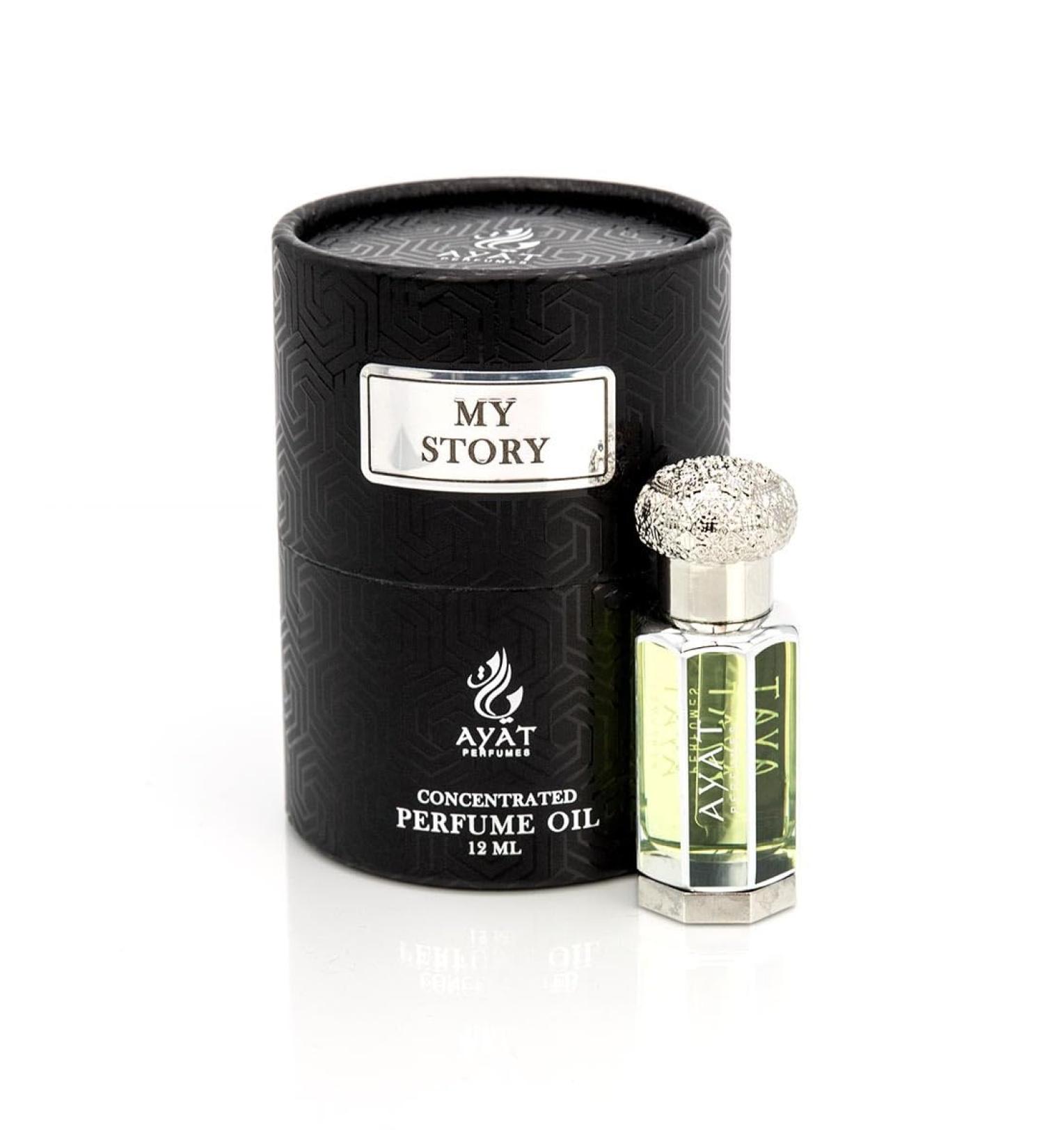 AYAT PERFUMES Perfume Extract 12ml | Pretty Bottle Packaged in an Elegant Box | Alcohol-Free Unisex Attar | Long Lasting Fragrance Oil | Arabian scent Made Designed in Dubai (My Story) - Buy Online on GoSupps.com