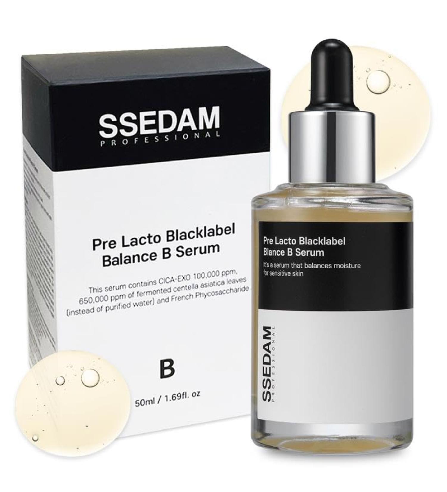 Pre Lacto Blacklabel Balance B Serum | CICA-EXO & 650 000ppm Fermented Centella | Waterless K-Beauty Serum with Lactobacillus & French Phycosaccharide for Hydration & Glass-Skin Glow (50ml) - Buy Online on GoSupps.com