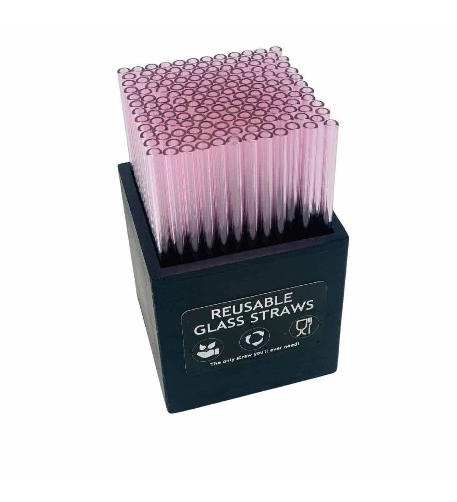 Reusable Straws for Bar & Restaurant/Sustainable Borosilicate Glass Straws/Eco Straws Box of 100 or 150 Straws (150 Blue) 150 Blue