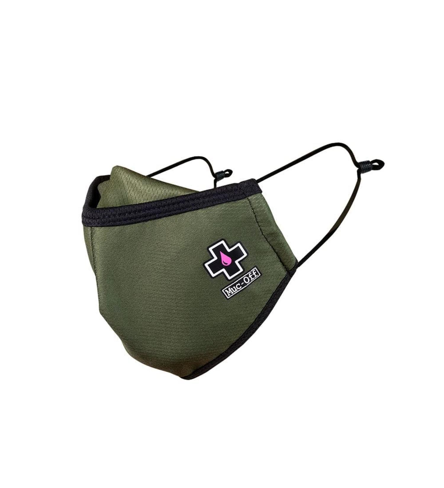 Muc-Off Green Reusable Face Mask Small - Adjustable Washable Face Cover with Filter - Pack of 1 - Buy Online on GoSupps.com