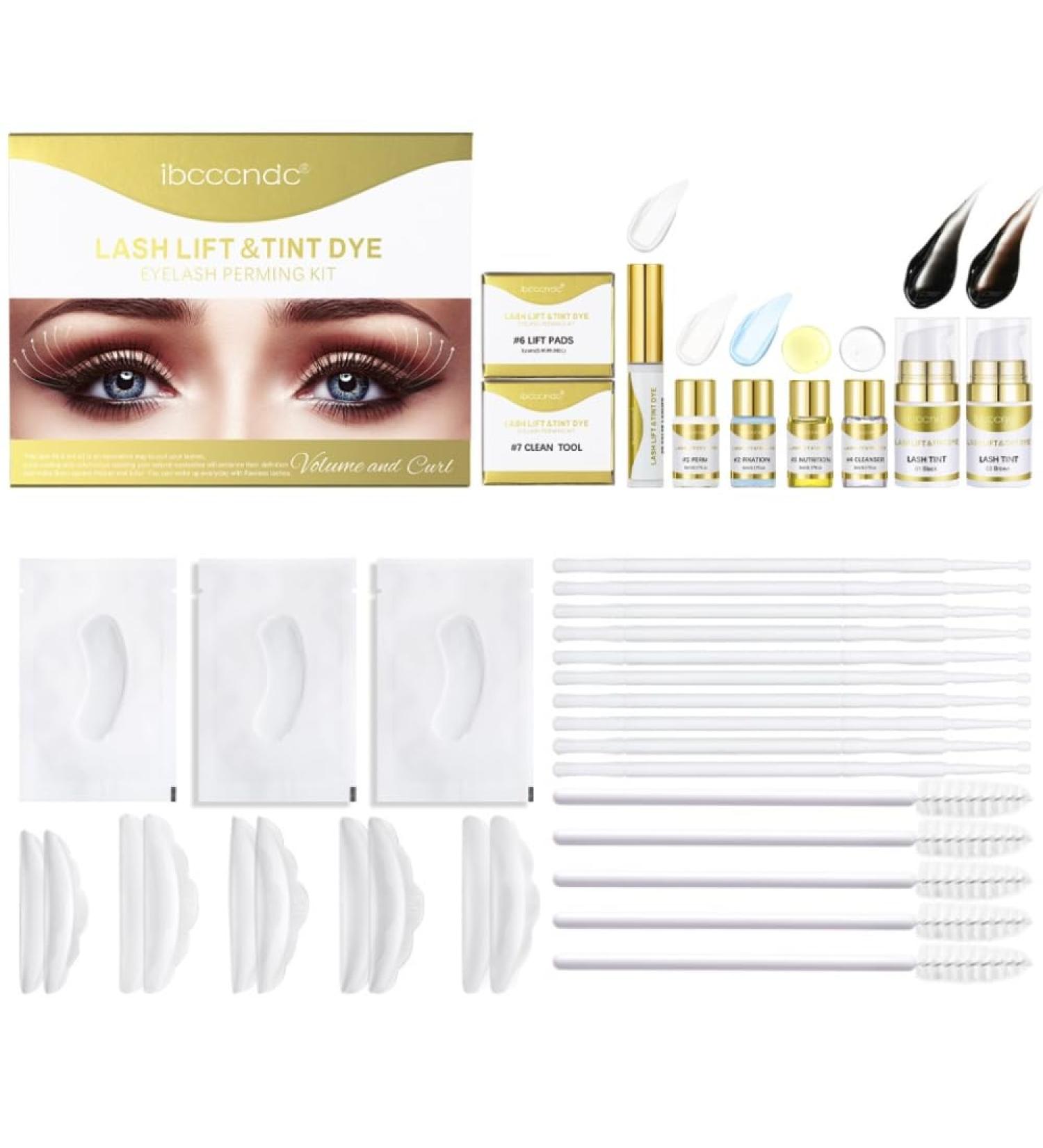 Eyelash Lift and Tint Kit - Professional Long Lasting Lash Perm Kit and Color Set - Suitable for Salon & Home Use - Buy Online on GoSupps.com