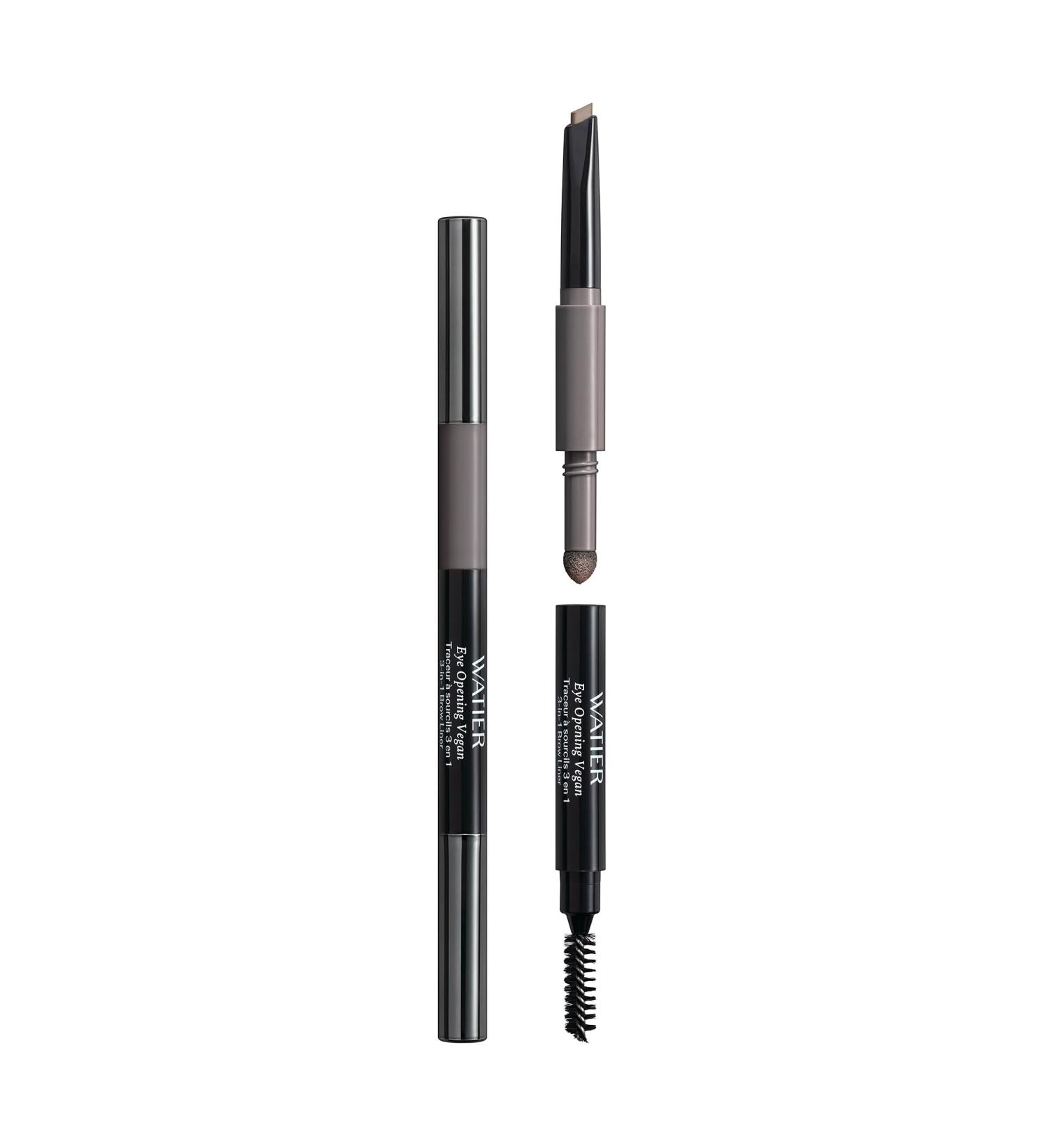 Watier Eye Opening Vegan 3-in-1 Brow Liner Granite Eyebrow Pencil with Jojoba Oil Shea Butter & Vitamin E Long-Lasting Transfer-Proof Smudge-Proof 0.6 g - Buy Online on GoSupps.com