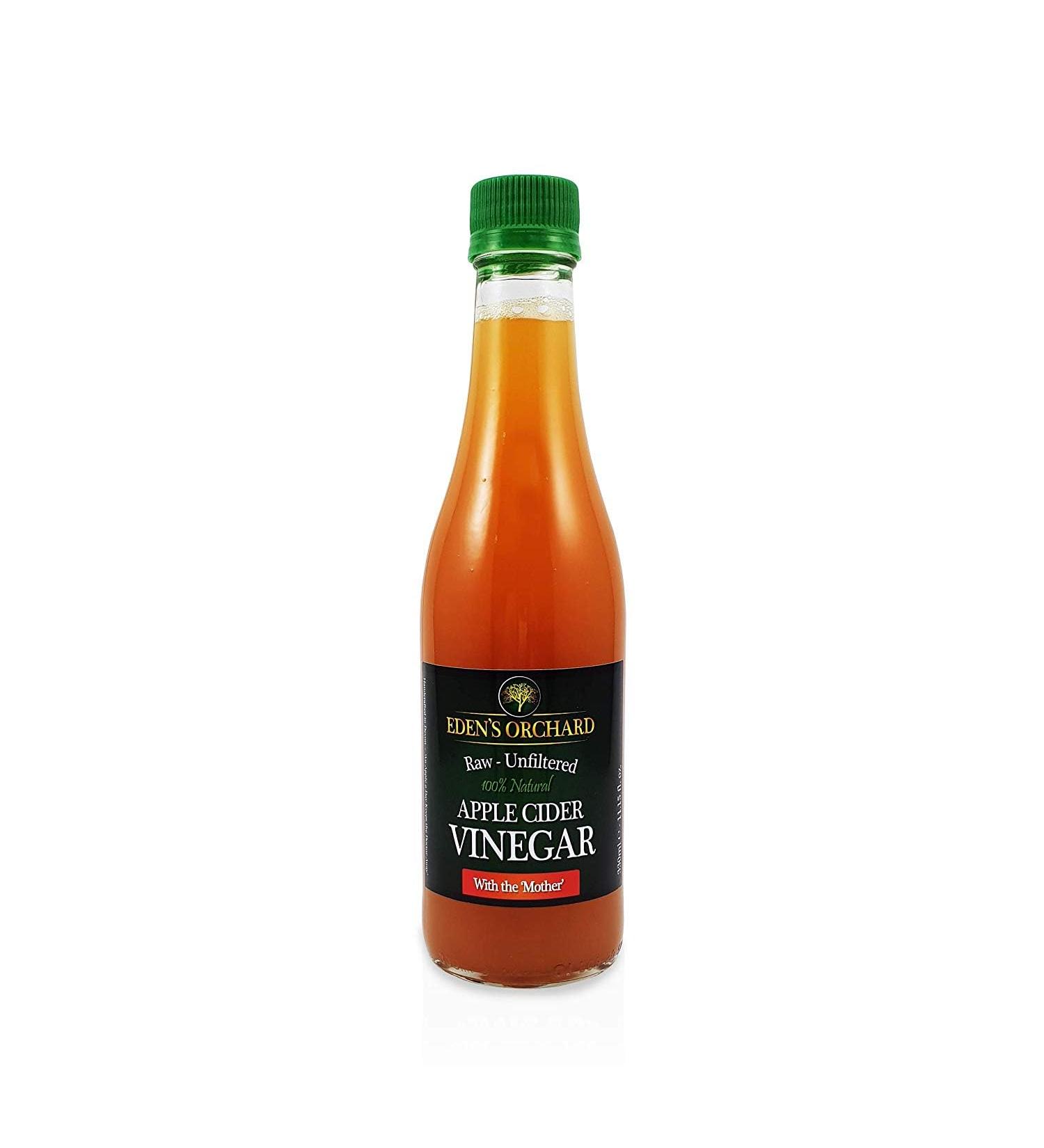 Apple Cider Vinegar with Mother - Raw and Unfiltered - 330ml Glass Bottle - Buy Online on GoSupps.com