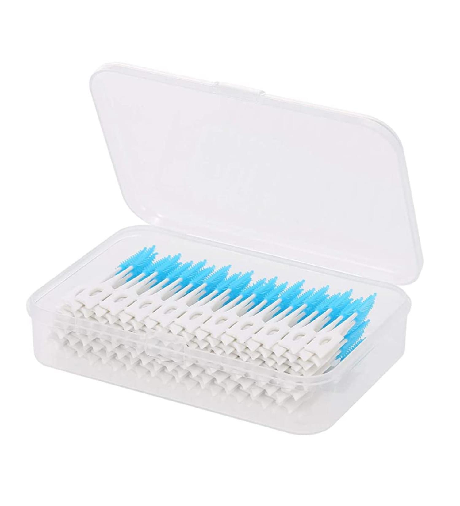 Silicon Interdental Brush - Ultra Narrow Disposable Tooth Cleaner - 160pcs Box - Blue Silicone Toothpick for Dental Care - Buy Online on GoSupps.com