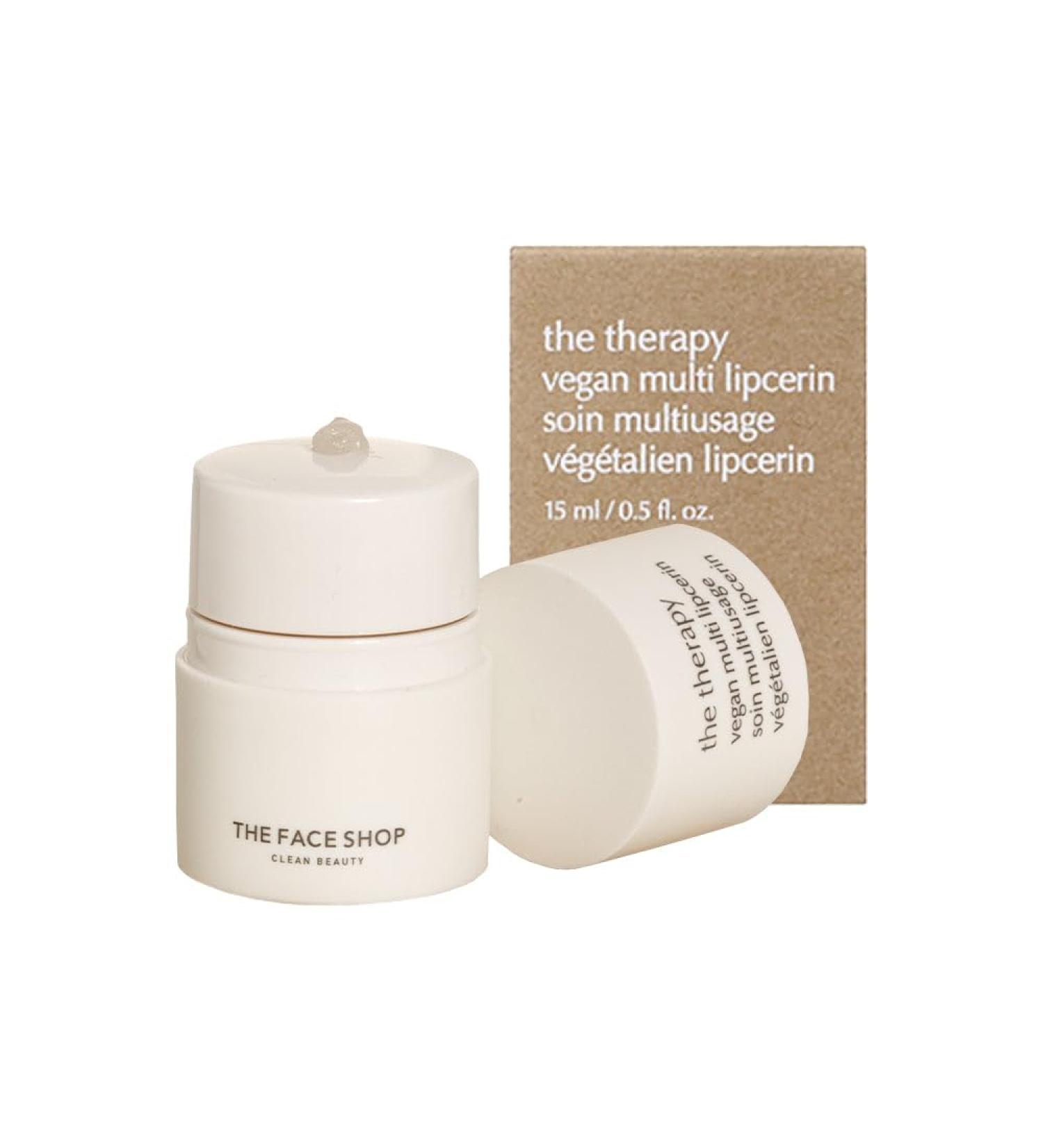 The Face Shop The Therapy Vegan Lip Butter - Moisturizing Lip Balm with Shea & Sunflower Oil | Korean Skin Care for Sensitive & Dry Lips - Buy Online on GoSupps.com