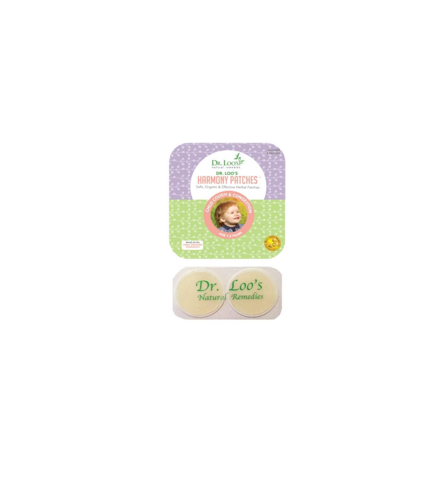Dr. Loo's Natural Remedies Organic Herbal Sticker Patches for Cough & Congestion - 16 Patches for Ages 1-5 - Effective Relief International Shipping Available - Buy Online on GoSupps.com