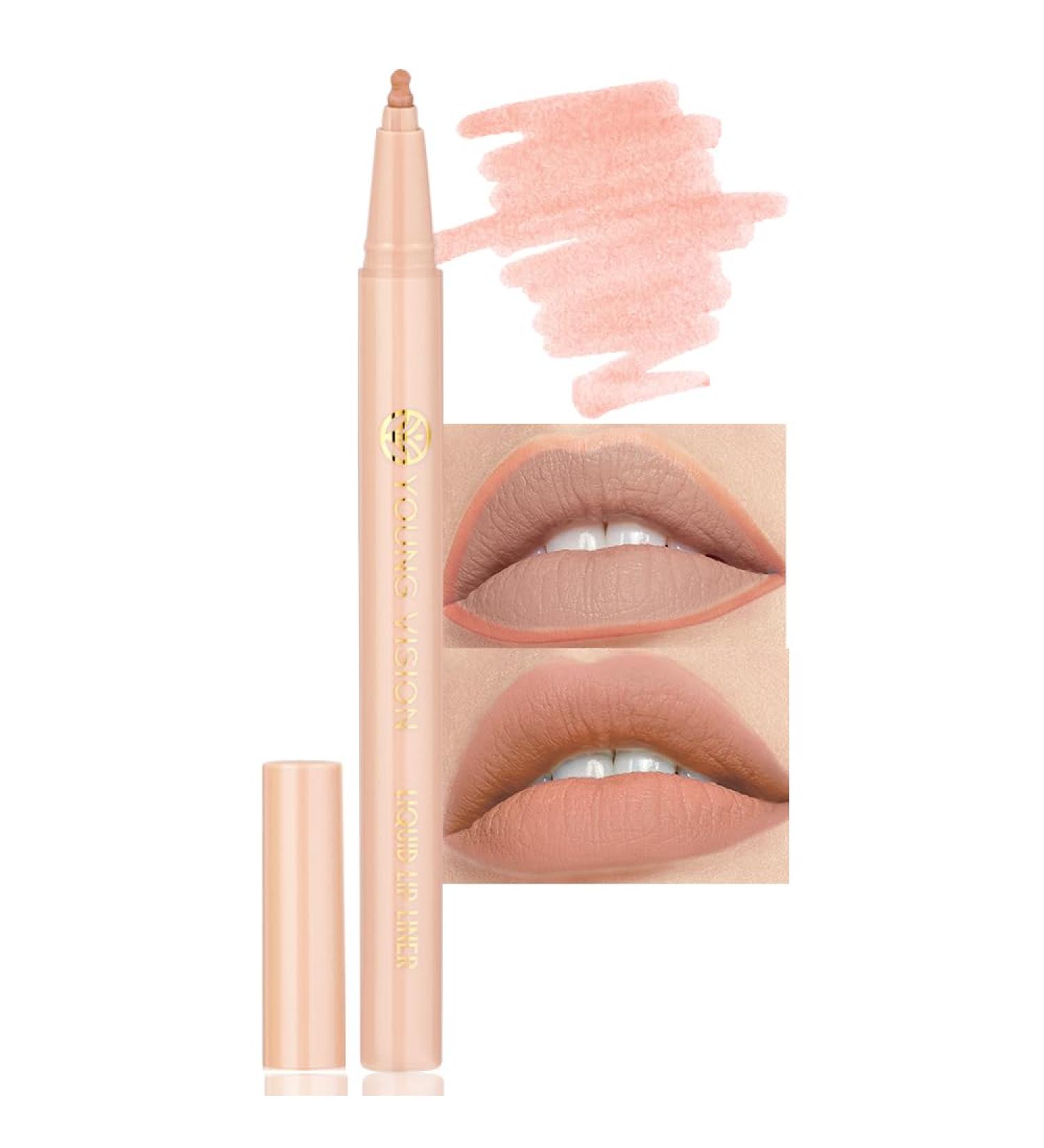 Shop Young Vision Gourd-Shaped Precision Liquid Lipstick & Lipliner - Nude Matte Perfection for Flawless Lips | International Shipping Available - Buy Online on GoSupps.com