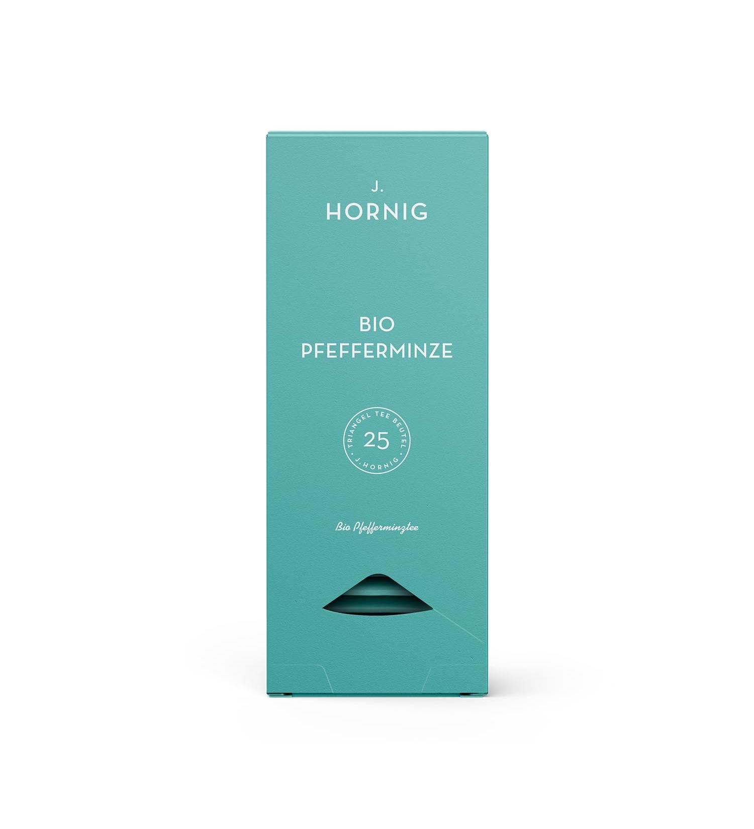 Buy J. Hornig Organic Peppermint Tea - Premium Pyramid Bags | 25 Degradable Tea Bags - Fresh Taste & Organic Certified - Buy Online on GoSupps.com