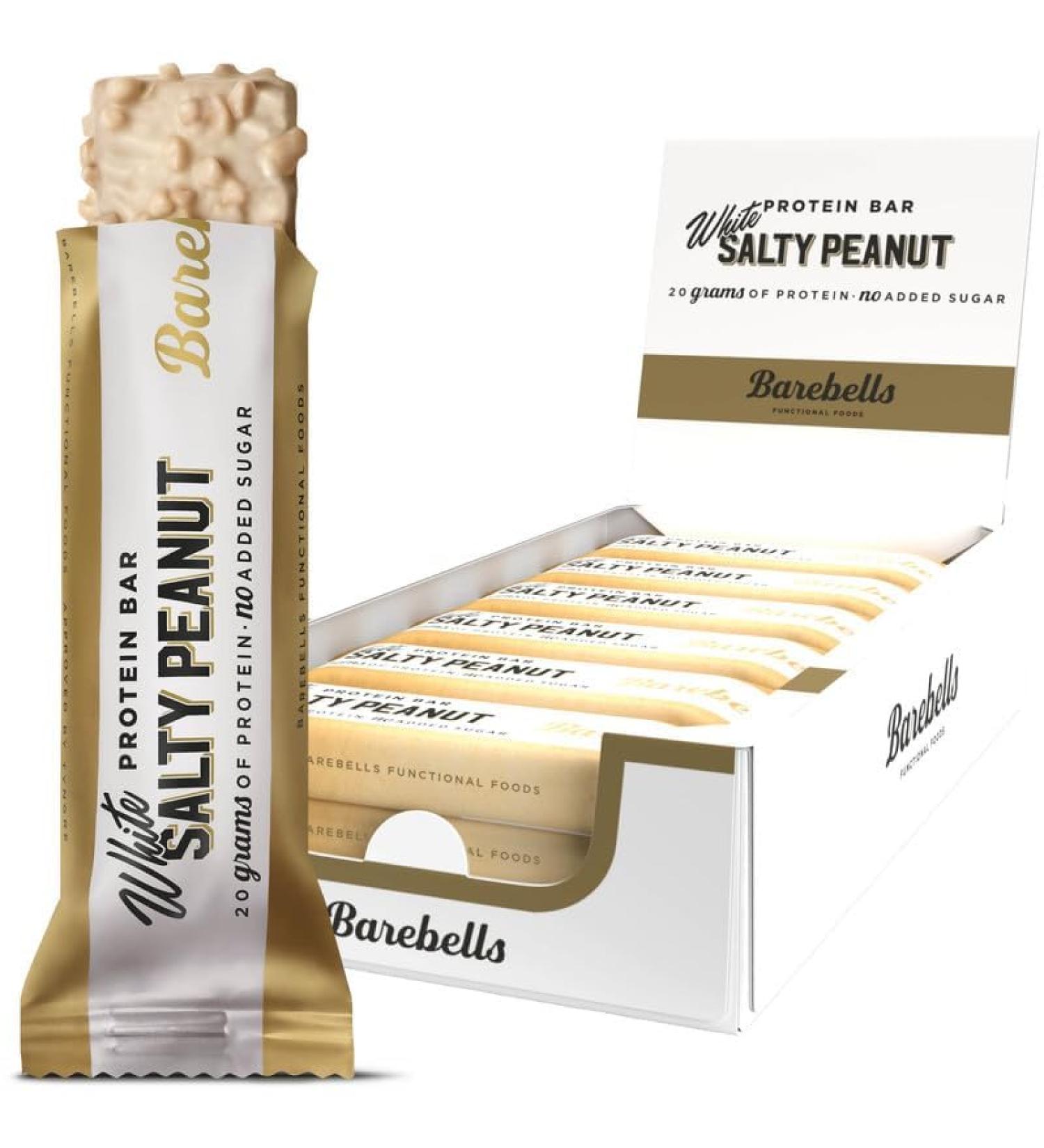 Buy Barebells White Salty Peanut Protein Bars - 20g Protein Sugar-Free Palm Oil-Free | 12 x 55g - International Shipping Available - Buy Online on GoSupps.com