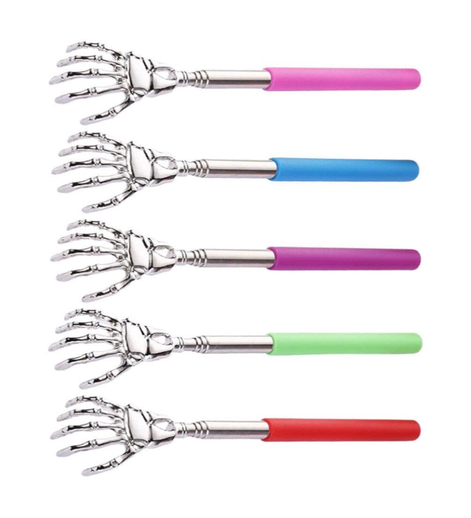 Buy Healvian Portable Telescopic Back Scratcher for Men & Women - Multi-Colored Extendable Hand Bone Design - Buy Online on GoSupps.com