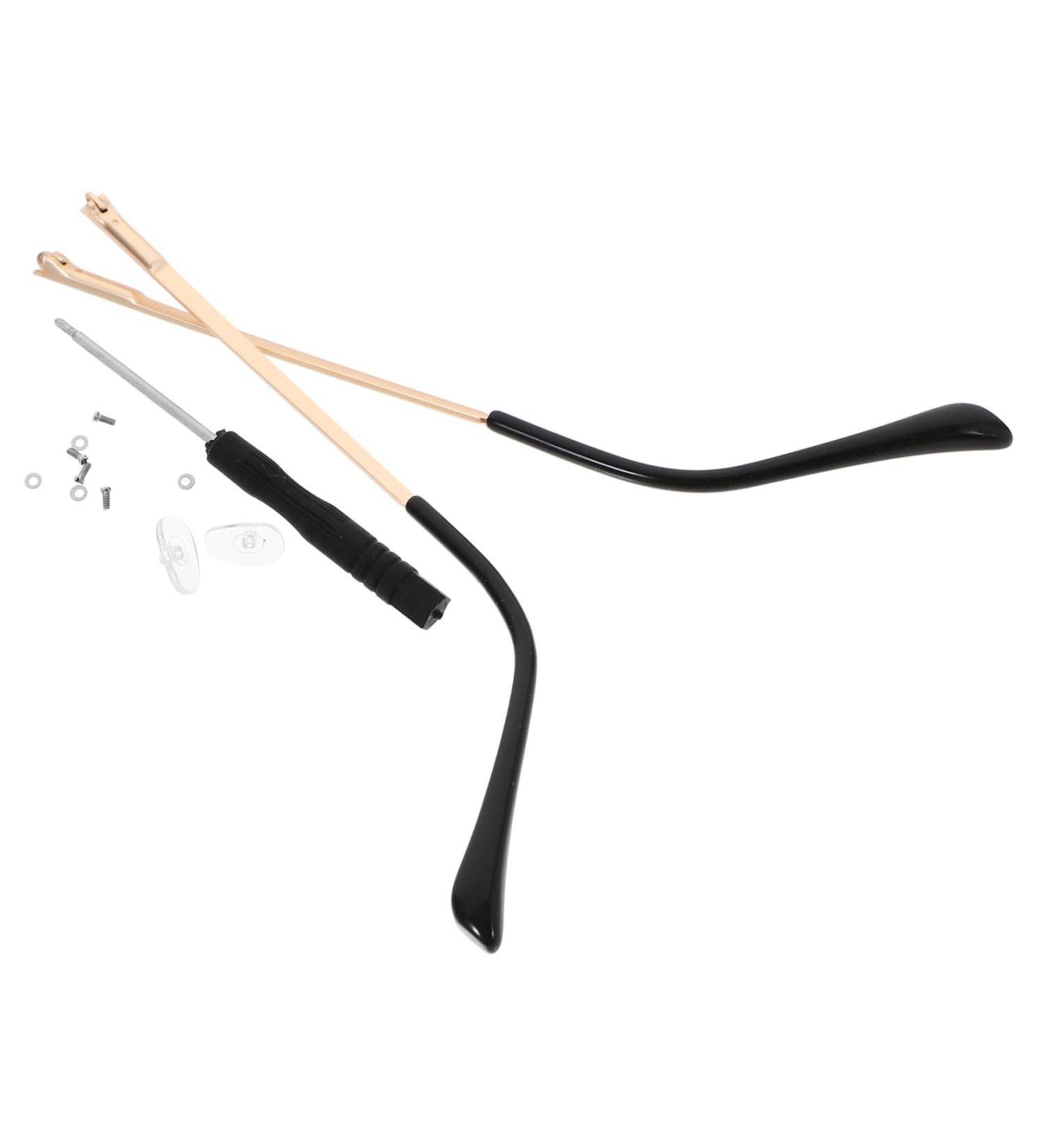 Outanaya Replacement Glasses Arms - Metal Golden Brackets for Sunglasses & Eyeglasses - Durable 13x0.5x0.3cm - Buy Online on GoSupps.com