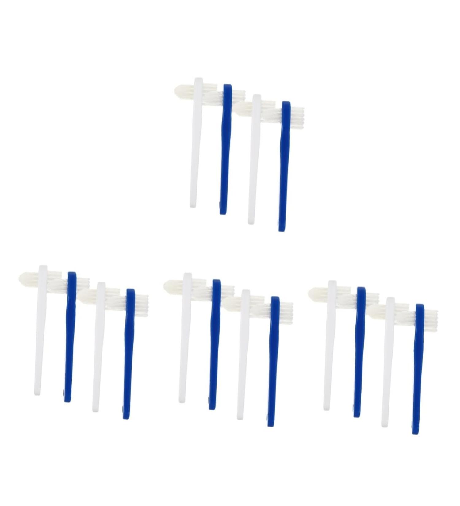 Minkissy 16 StK Double-Headed Toothbrush Portable Denture & False Teeth Cleaning Brush for International Shipping - Buy Online on GoSupps.com