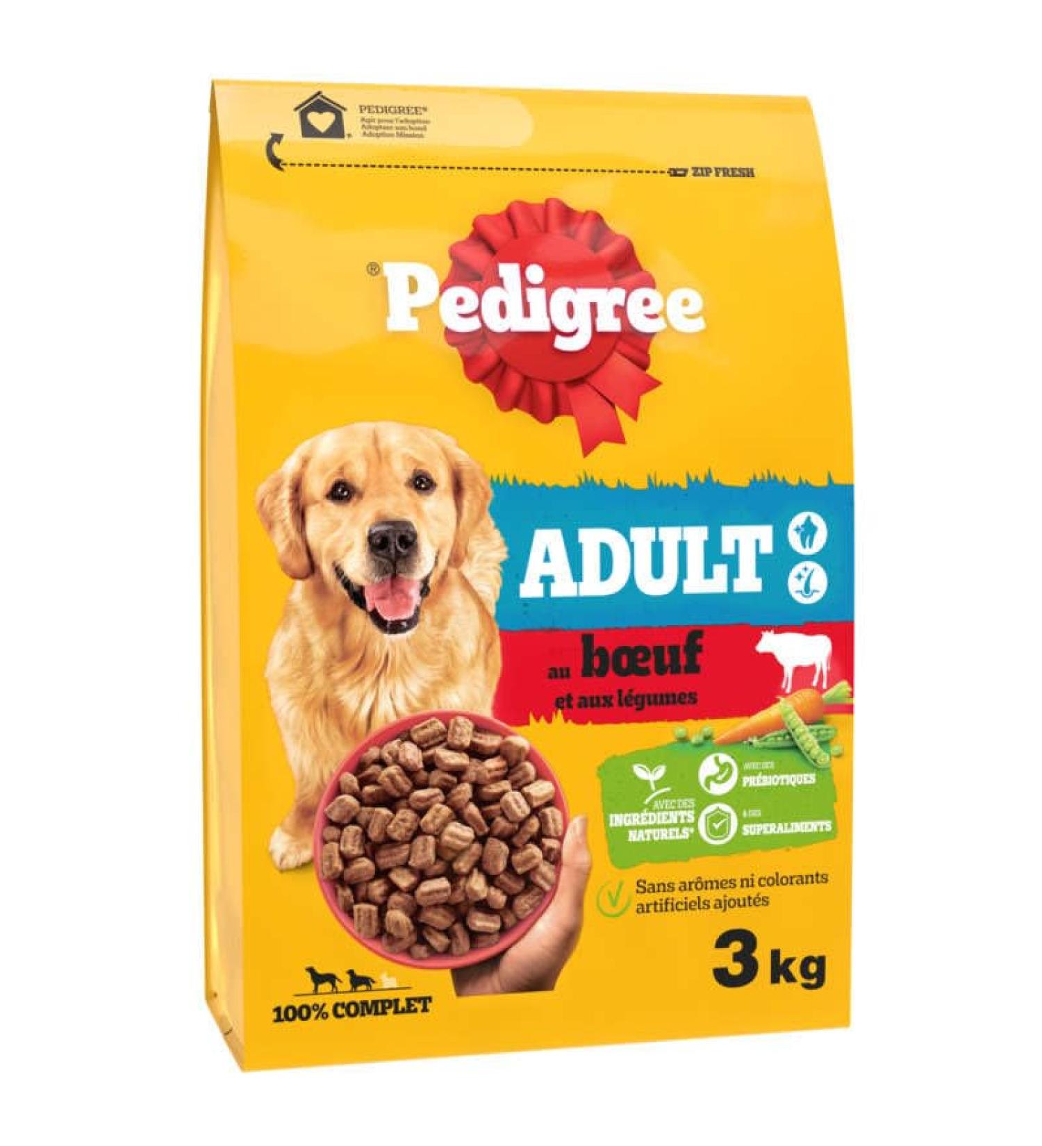 PEDIGREE Adult Beef and Vegetable Croquettes for Adult Dogs sup10kg 3kg