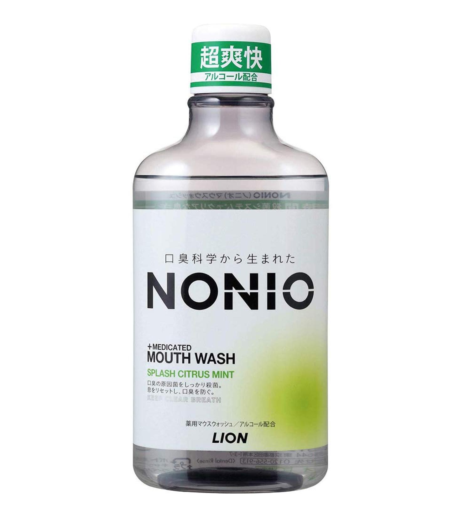 Lion Nonio Medicated Mouth Wash 600ml - Splash Citrus Mint (Green Tea Set)
