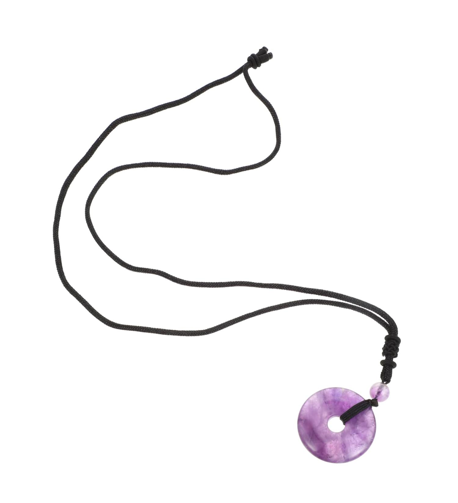 Magiclulu 2-in-1 Necklace | Men & Women Jewelry with Safety Buckle | Violet Crystal & Tender Stone Design - Buy Online on GoSupps.com