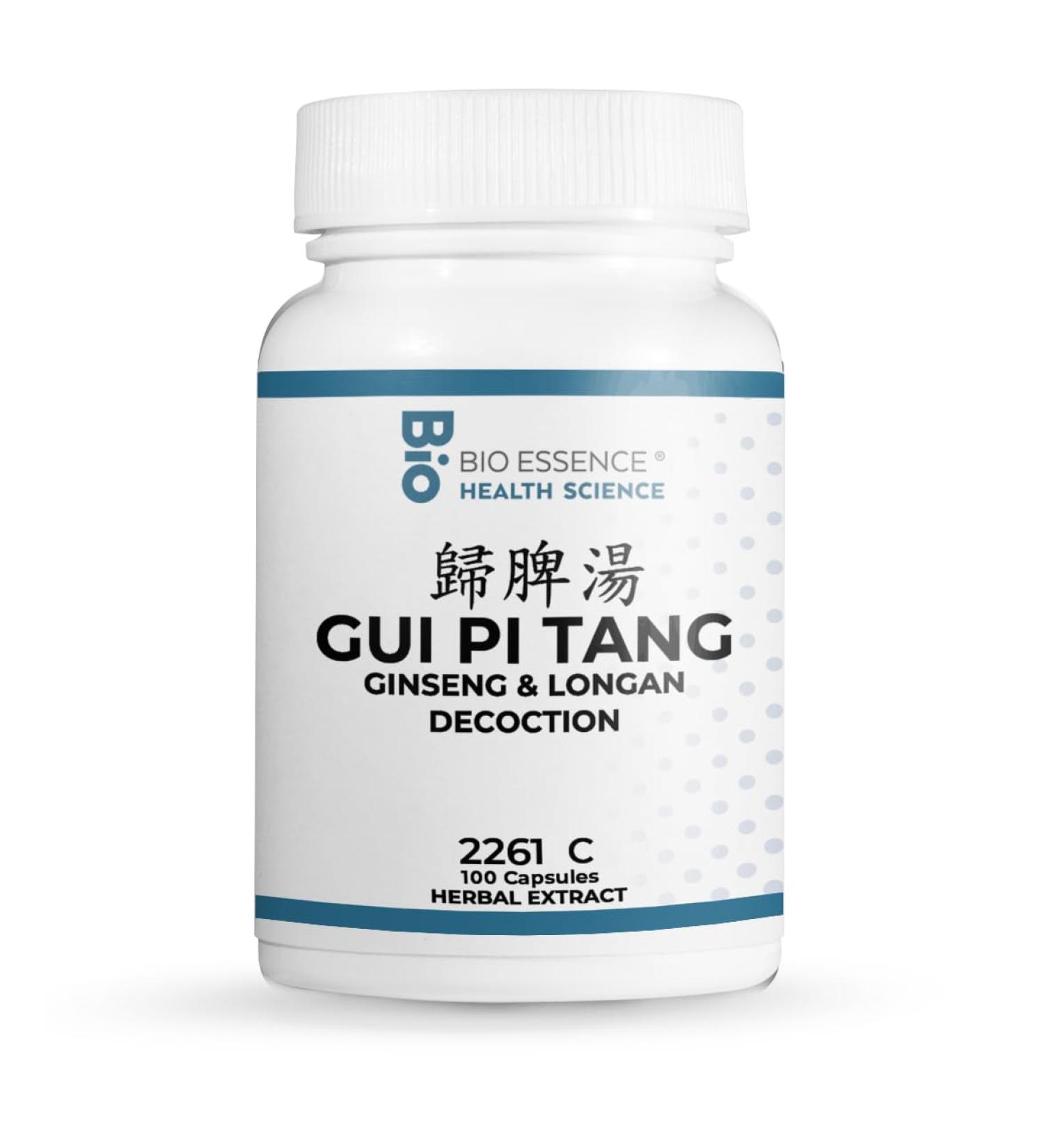 Bio Essence Health Science 2261C GUI Pi Tang/Ginseng & Longan Decoction 100 Capsules/Bottle (2 Bottles)