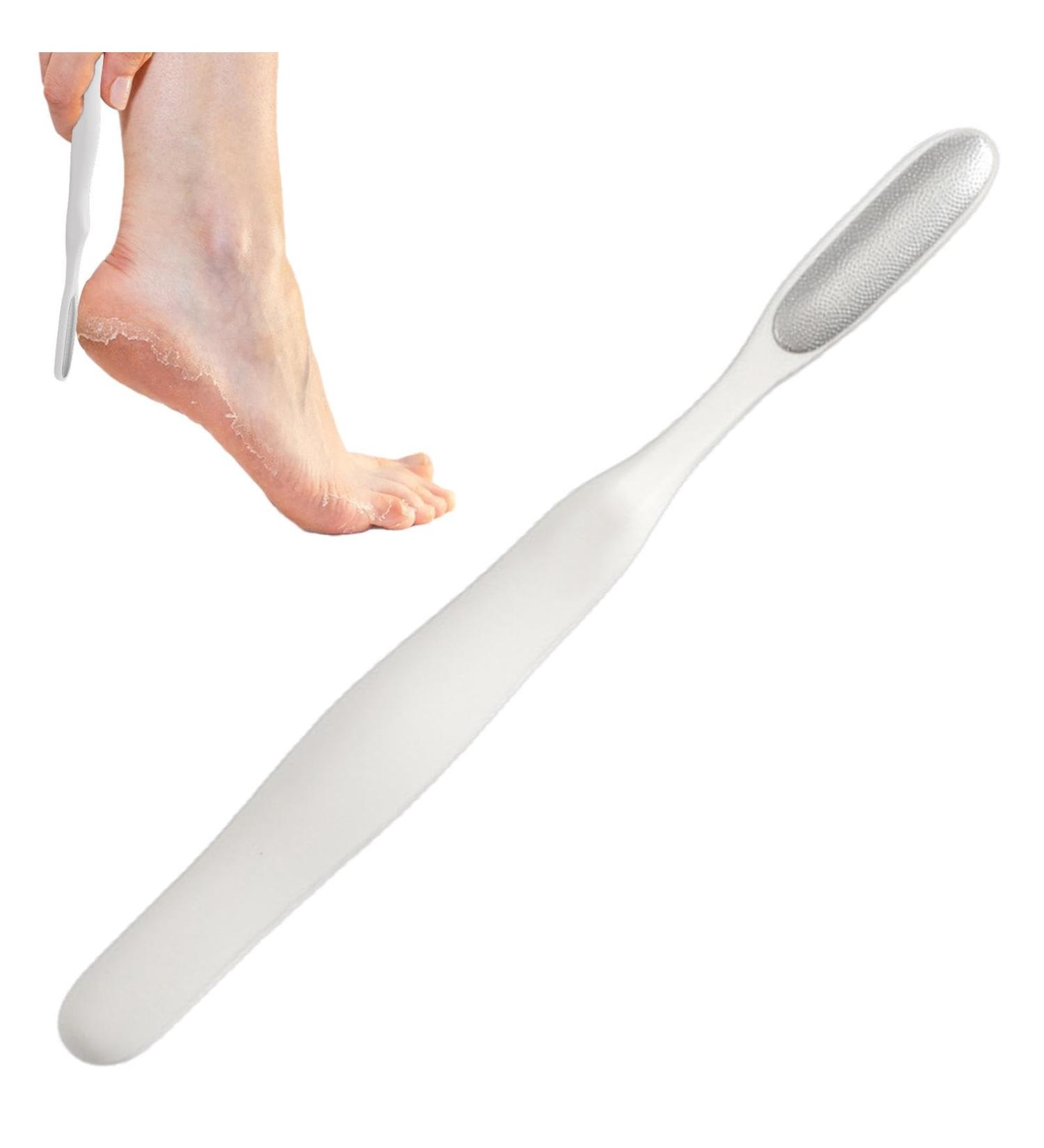 Virtcooy Pedicure Foot File Reusable Stainless Steel Cracked Skin Removal Tool - Callus Remover Foot Scrubber Toe Crevice Cleaning Brush Foot Care Pedicure Tool White - Buy Online on GoSupps.com