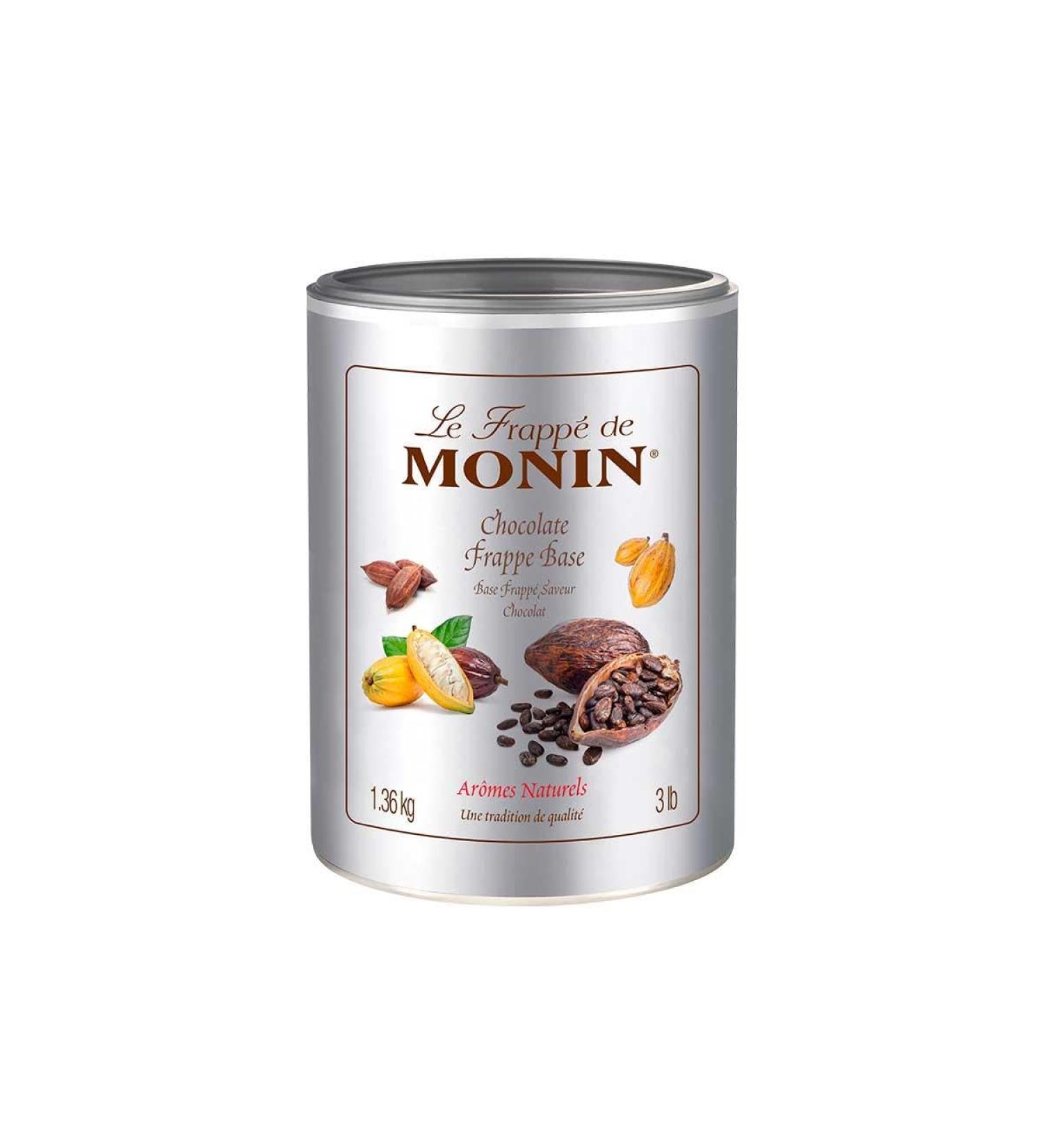 Monin Chocolate Frappe Mix 1.36kg Tub - Flavoured Coffee Powder for Coffee Shops - Buy Online on GoSupps.com