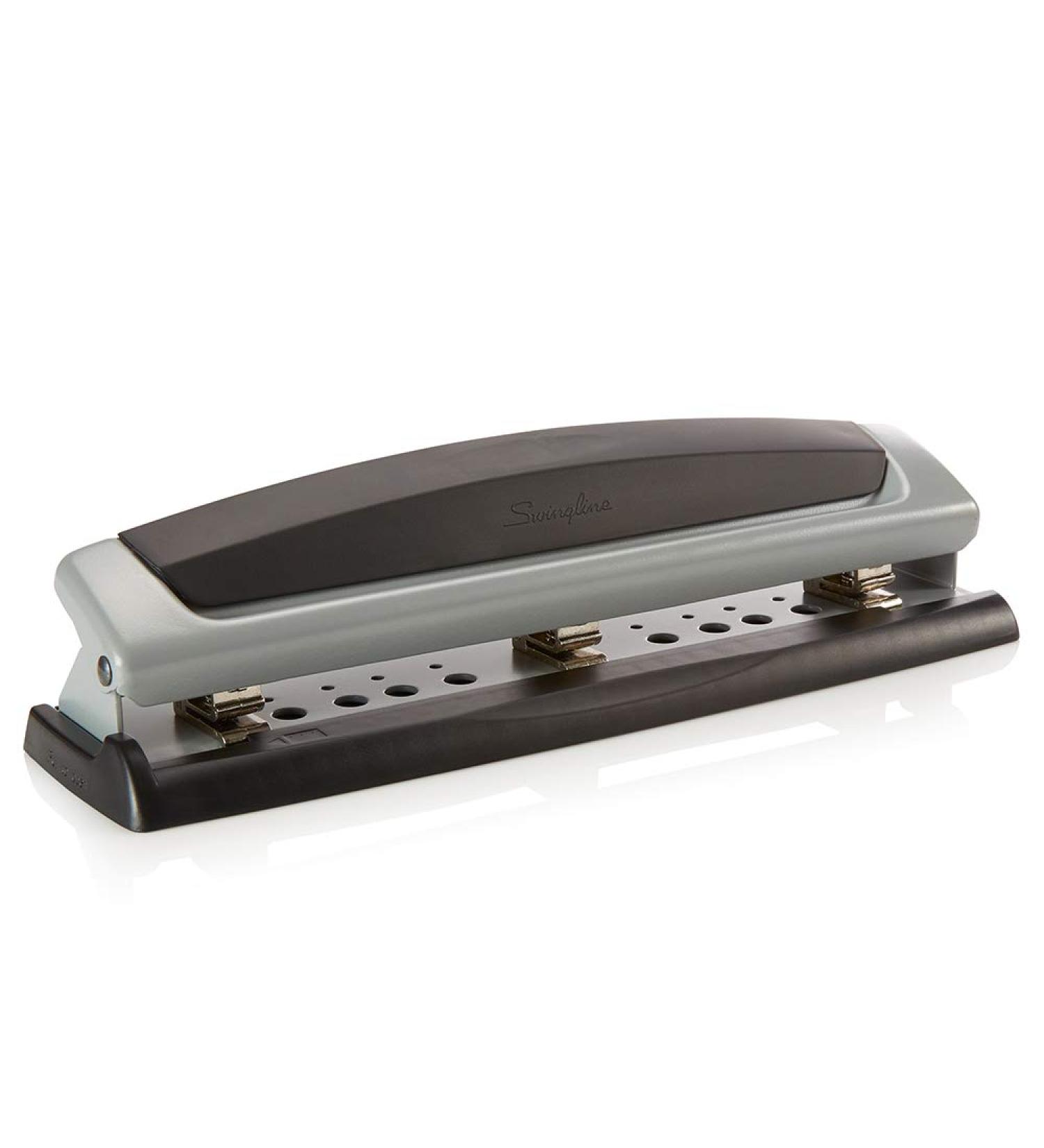 Swingline Precision Pro 3 Hole Punch | Adjustable Desktop Puncher | 10 Sheet Capacity | Black/Silver (74037) - Buy Online on GoSupps.com