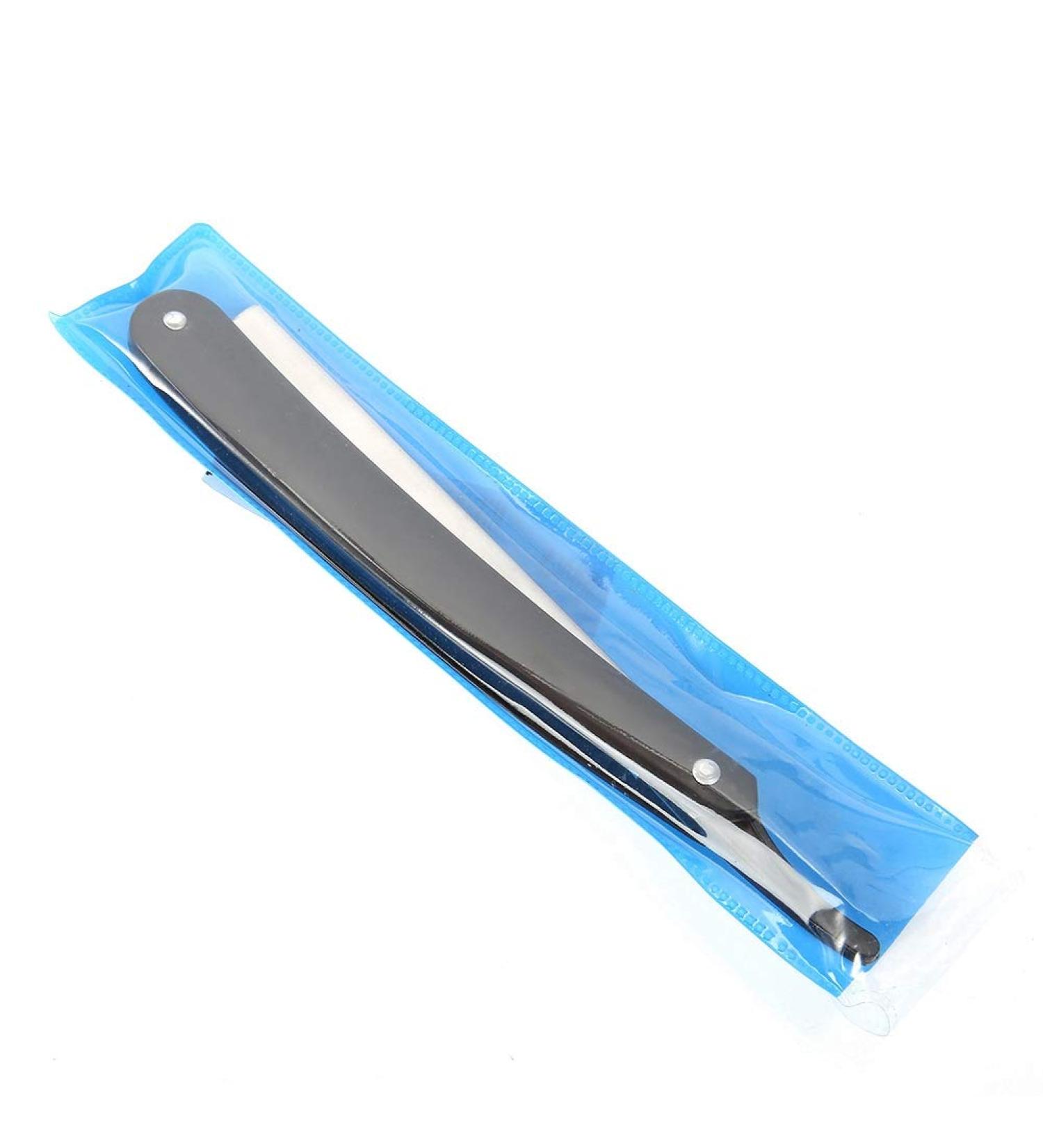 Professional Carbon Steel Hairdresser Razor - Classic Straight Edge Shaving Blade for Salon Use - Black Hair Cutting Tool - Buy Online on GoSupps.com