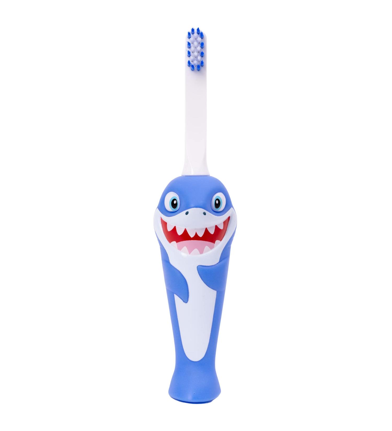 Chompers The Shark Kids Toothbrush - Extra Soft Bristles with Large Handle | Animated Story Included | 1 Brush & Replacement Head - Buy Online on GoSupps.com