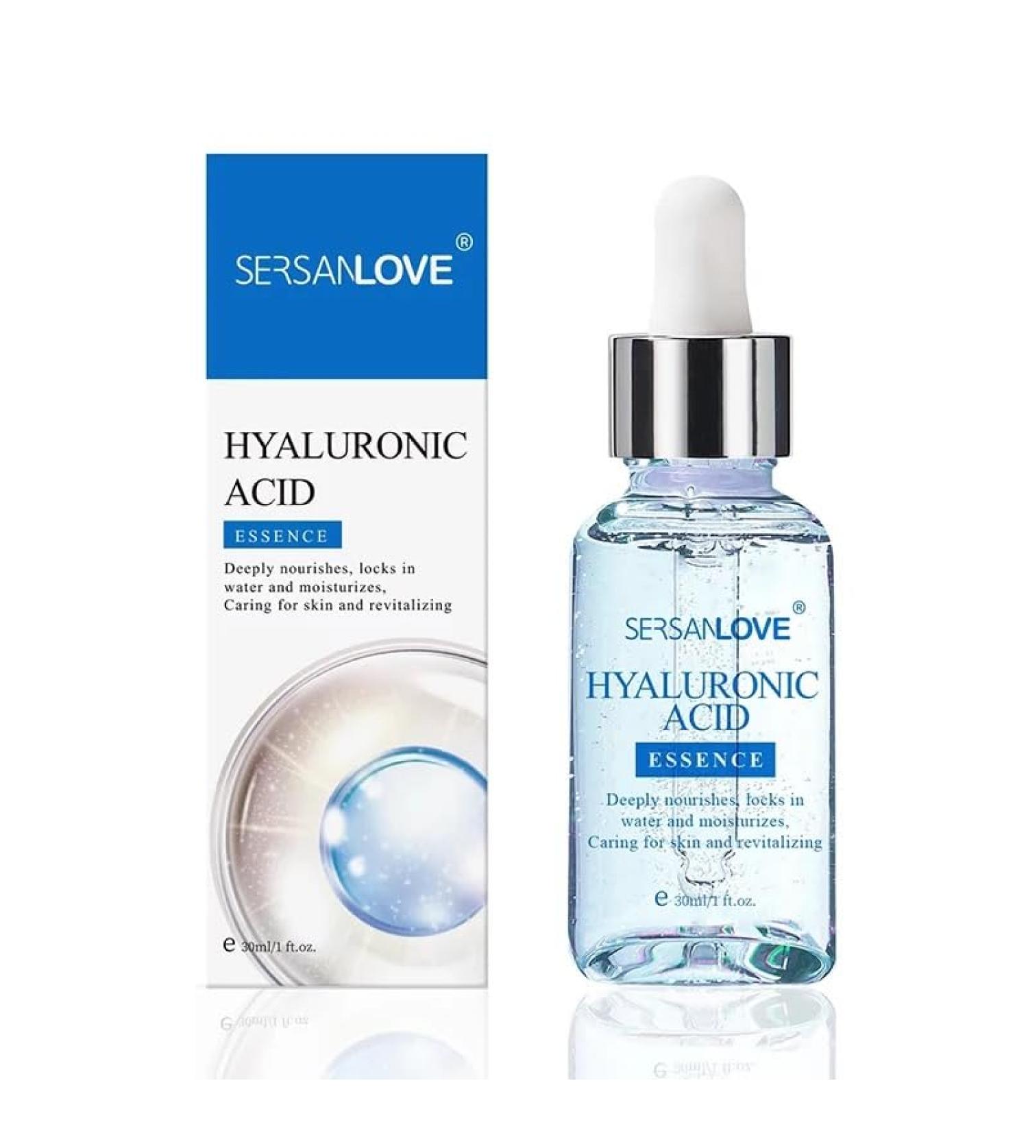 SERSANLOVE Hyaluronic Acid Serum - Anti-Aging & Hydrating Skin Plumping Serum for Face (1 Fl Oz) - Best Moisturizer for Youthful Glow - International Shipping Available - Buy Online on GoSupps.com